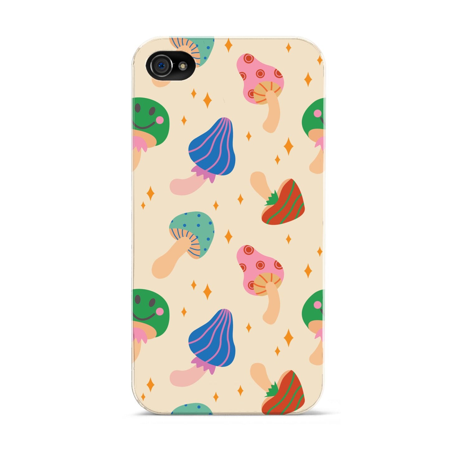 Retro Psychedelic Mushrooms Apple iPhone 4s Case