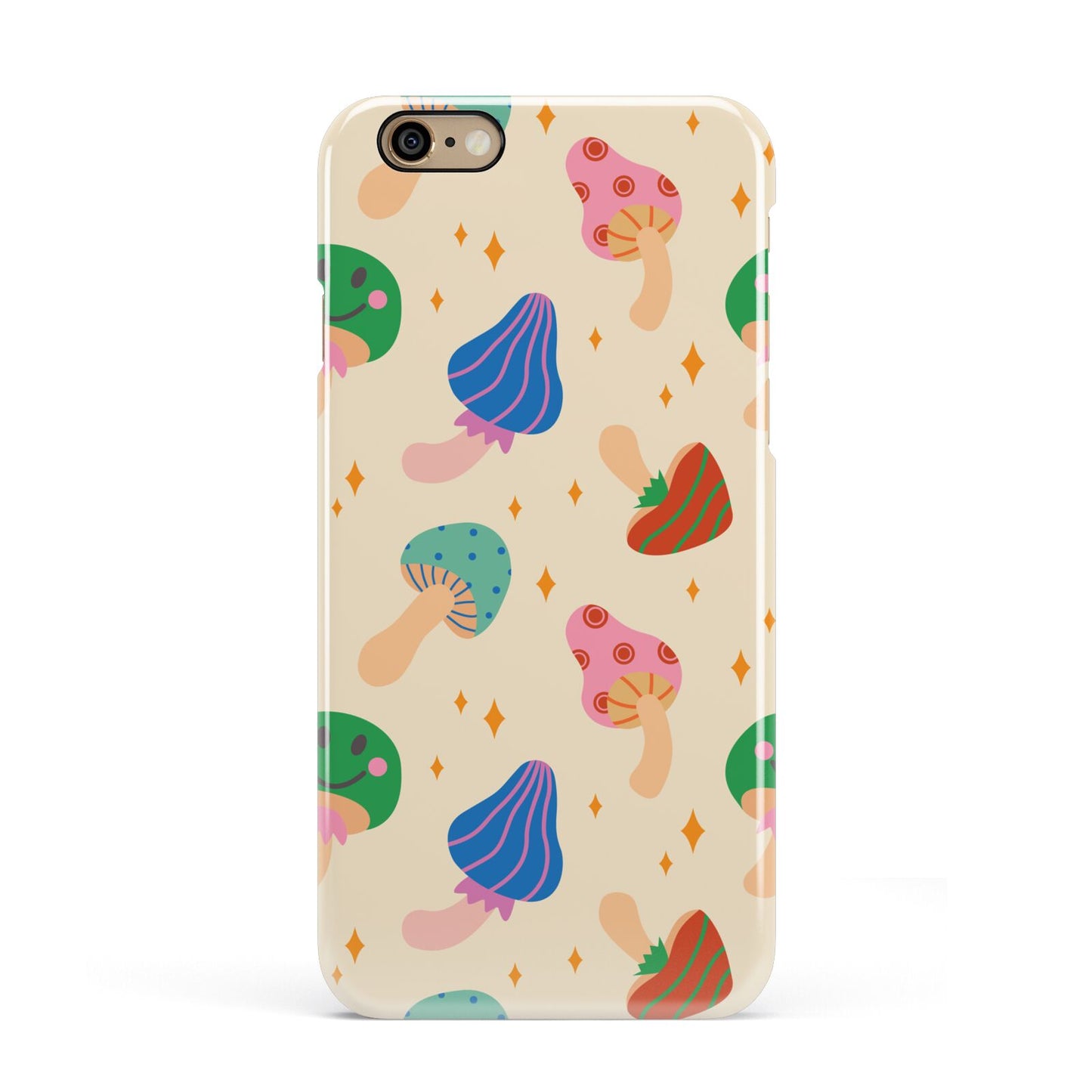 Retro Psychedelic Mushrooms Apple iPhone 6 3D Snap Case