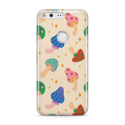 Retro Psychedelic Mushrooms Google Pixel Case