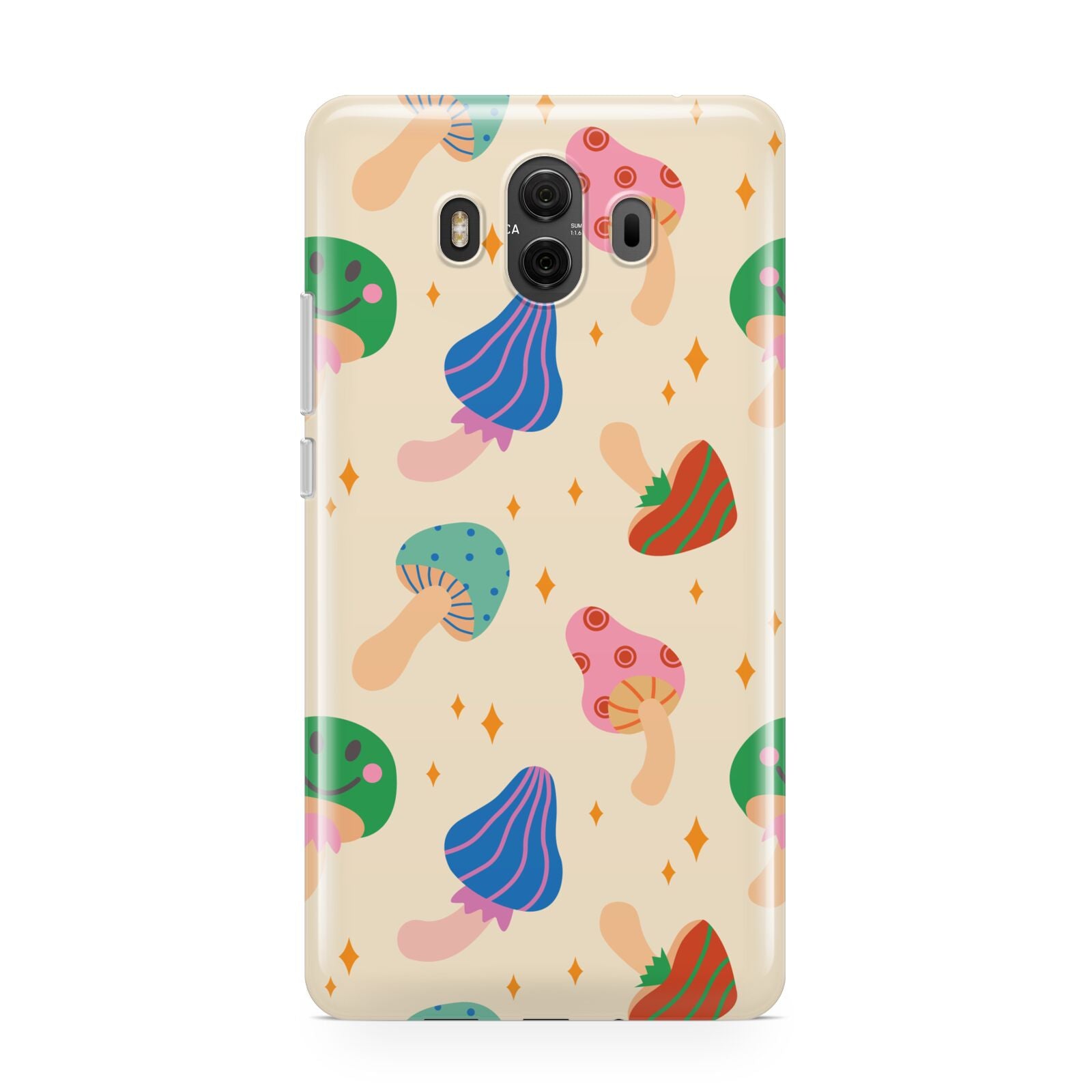 Retro Psychedelic Mushrooms Huawei Mate 10 Protective Phone Case