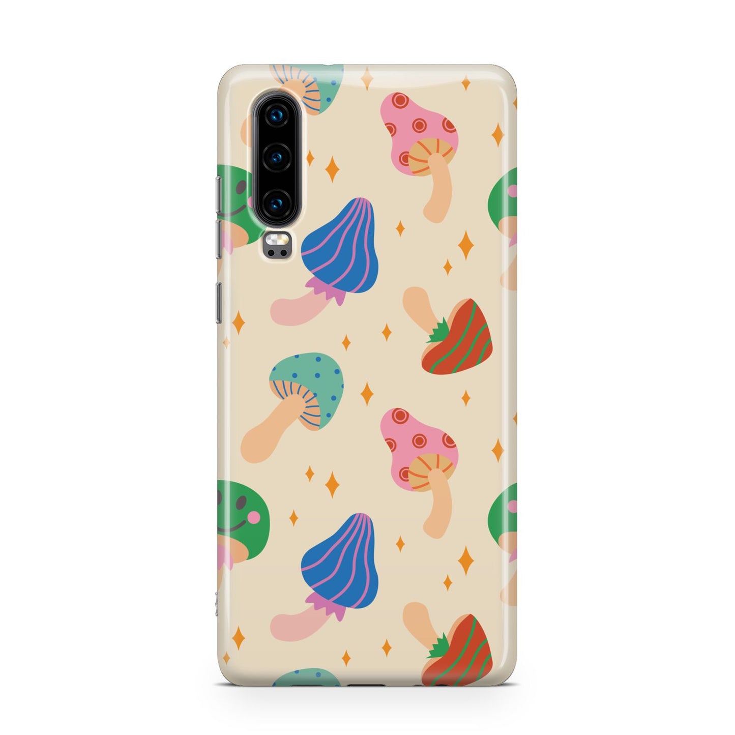 Retro Psychedelic Mushrooms Huawei P30 Phone Case