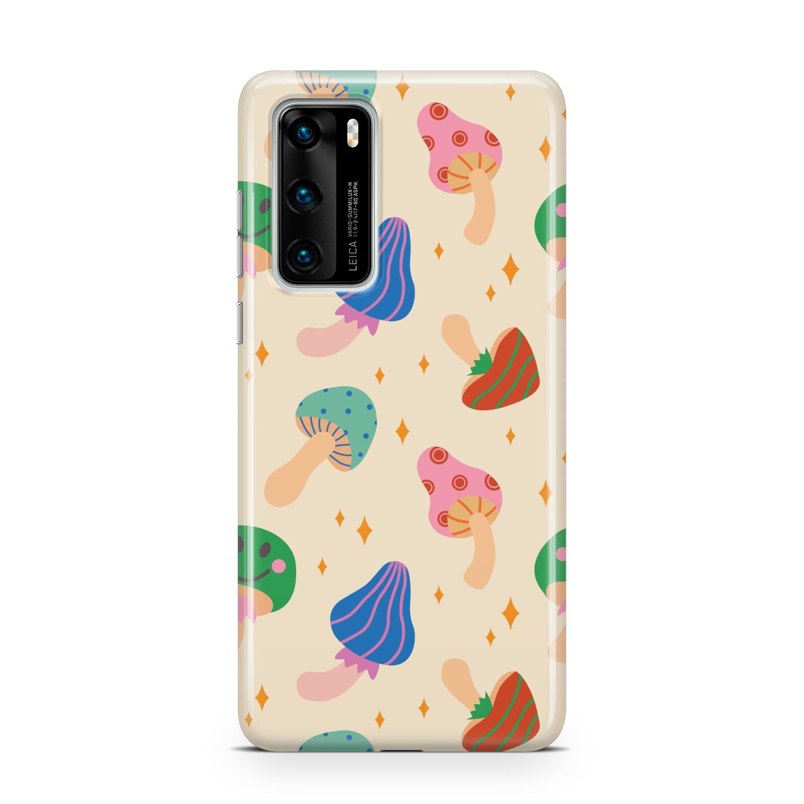 Retro Psychedelic Mushrooms Huawei P40 Phone Case