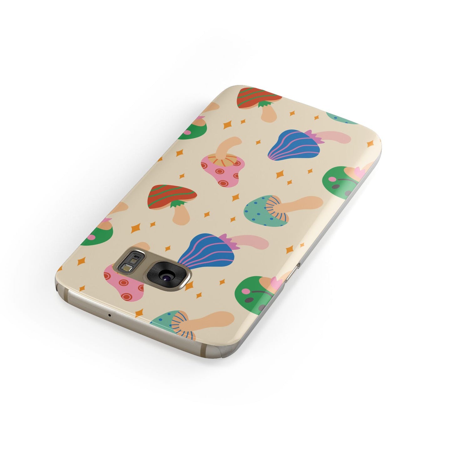 Retro Psychedelic Mushrooms Samsung Galaxy Case Front Close Up