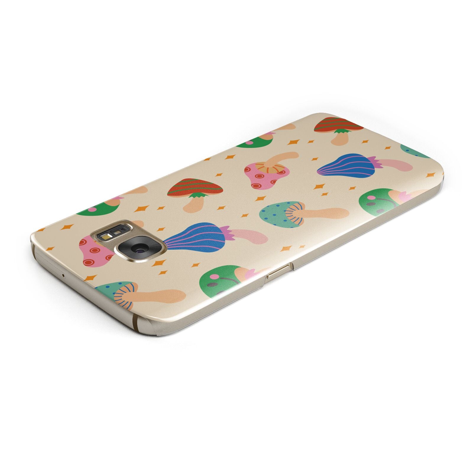 Retro Psychedelic Mushrooms Samsung Galaxy Case Top Cutout