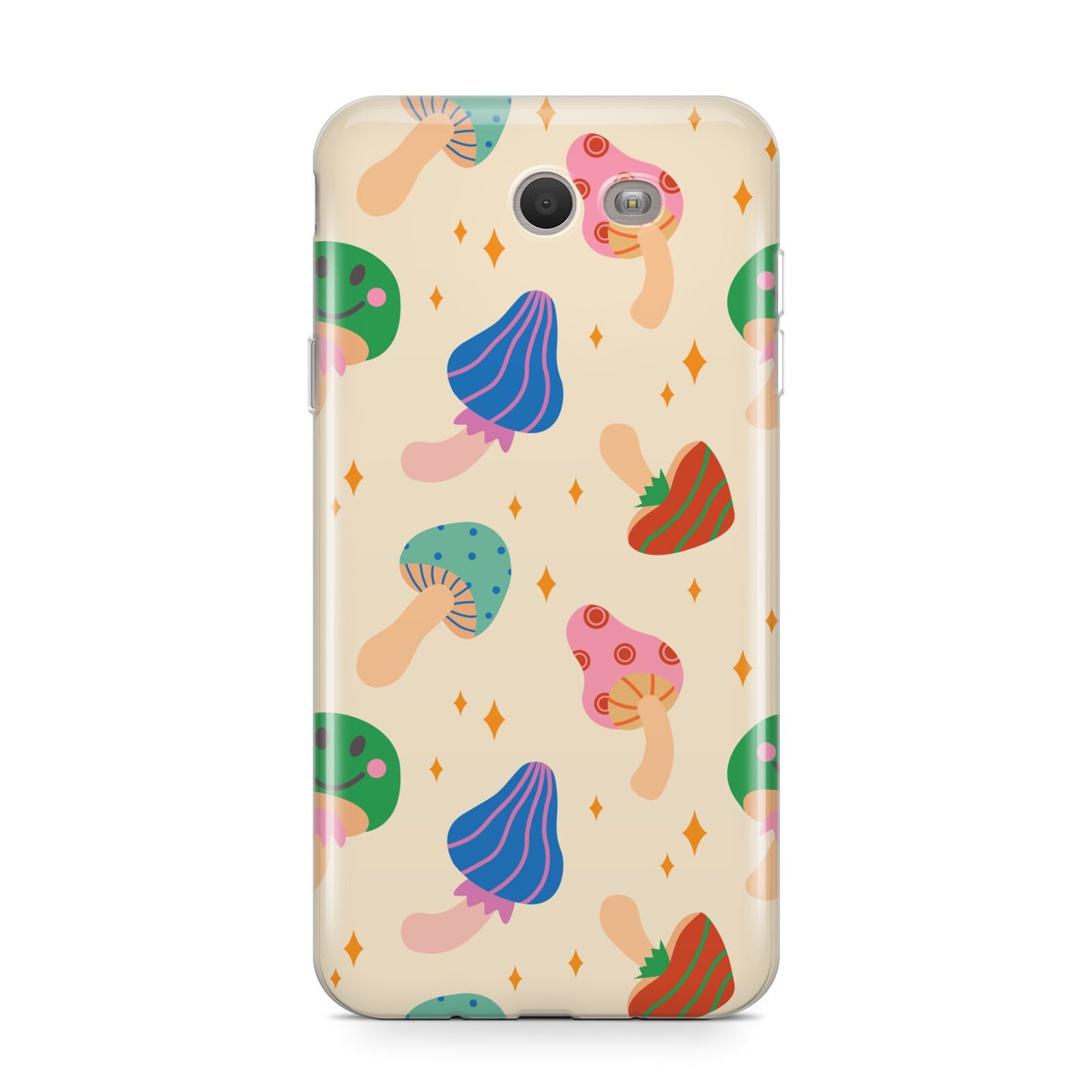 Retro Psychedelic Mushrooms Samsung Galaxy J7 2017 Case