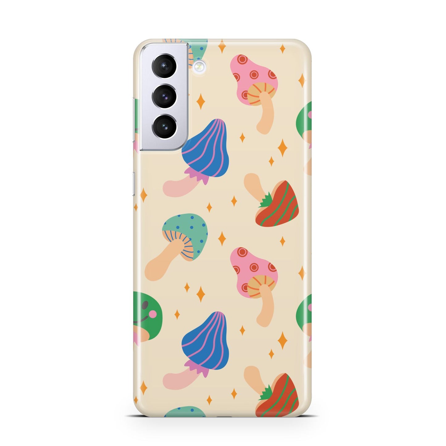 Retro Psychedelic Mushrooms Samsung S21 Plus Phone Case