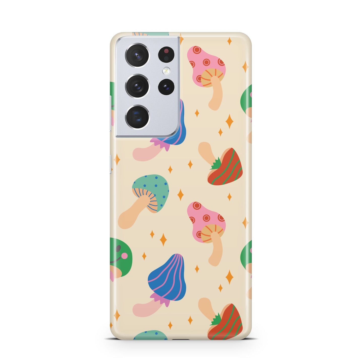 Retro Psychedelic Mushrooms Samsung S21 Ultra Case