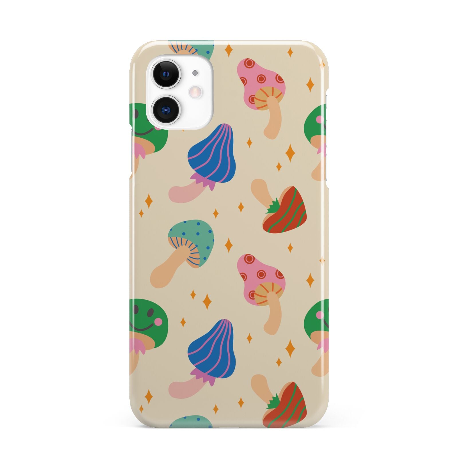 Retro Psychedelic Mushrooms iPhone 11 3D Snap Case