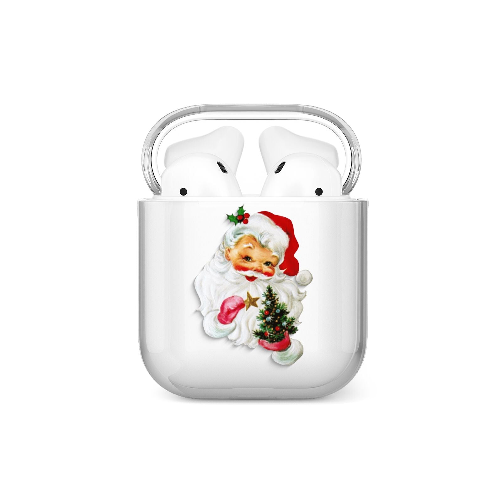 Retro Santa Face AirPods Case