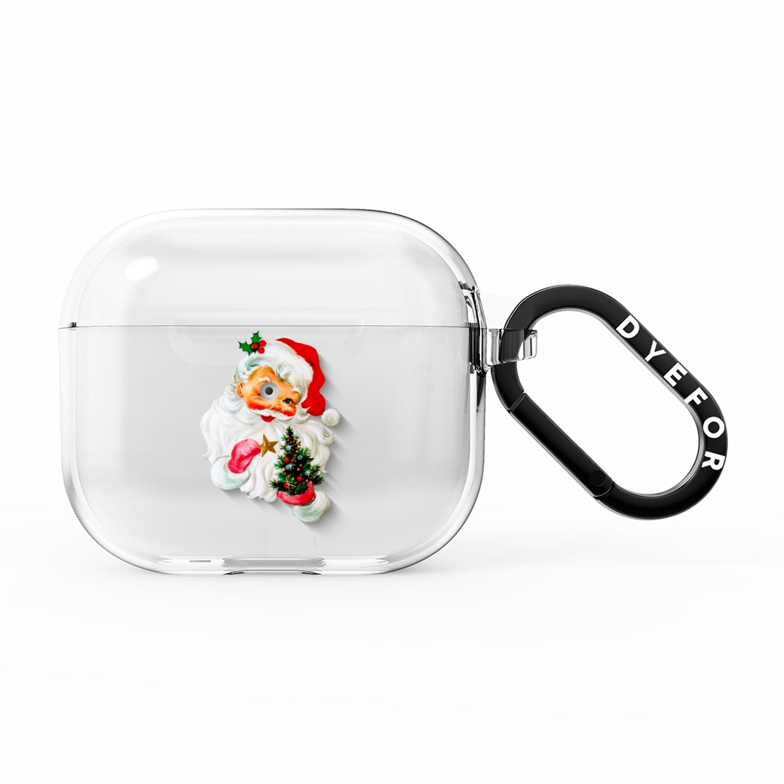 Retro Santa Face AirPods Clear Case 3rd Gen