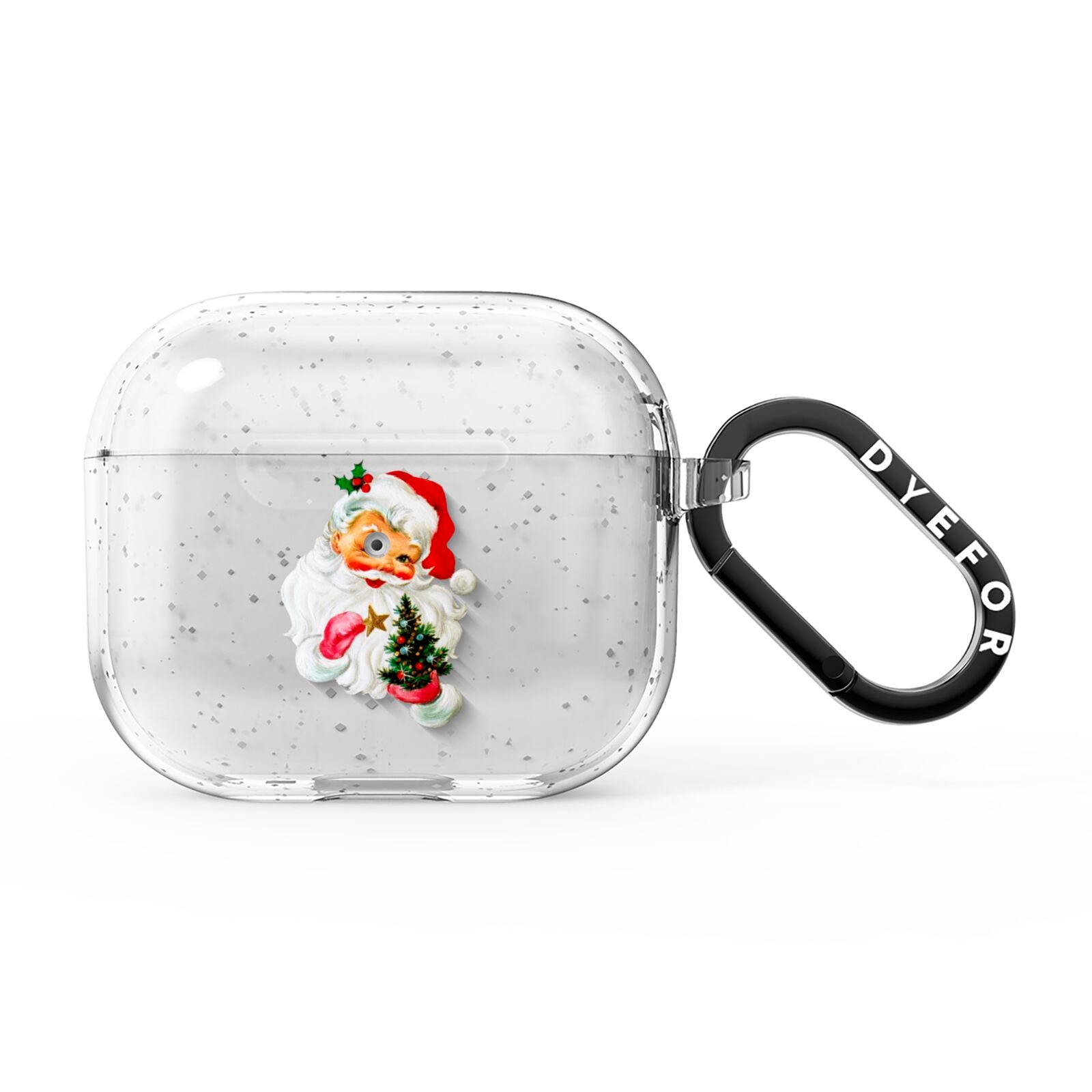 Retro Santa Face AirPods Glitter Case 3rd Gen