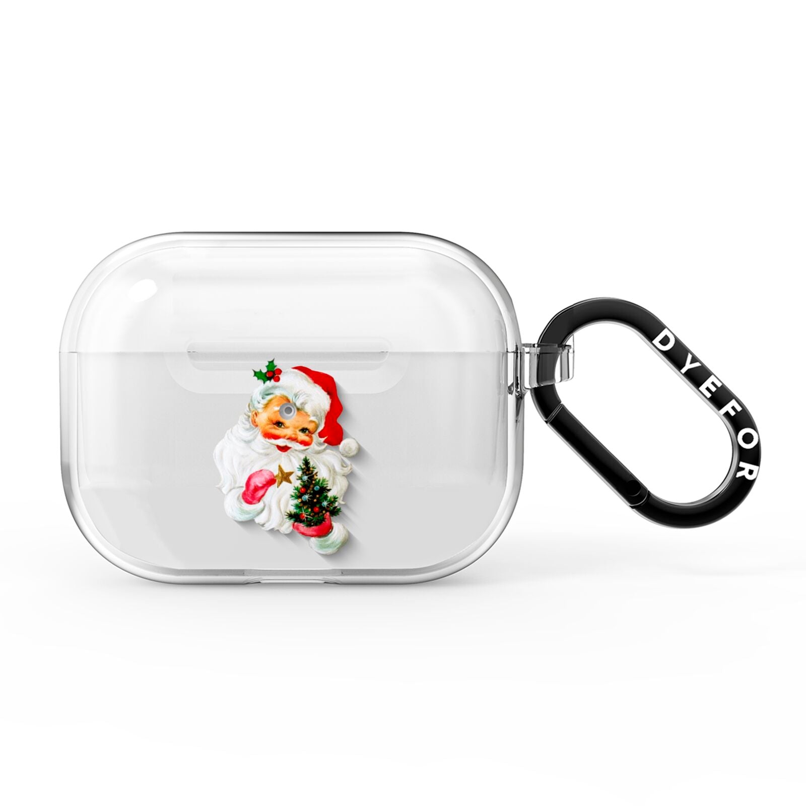 Retro Santa Face AirPods Pro Clear Case