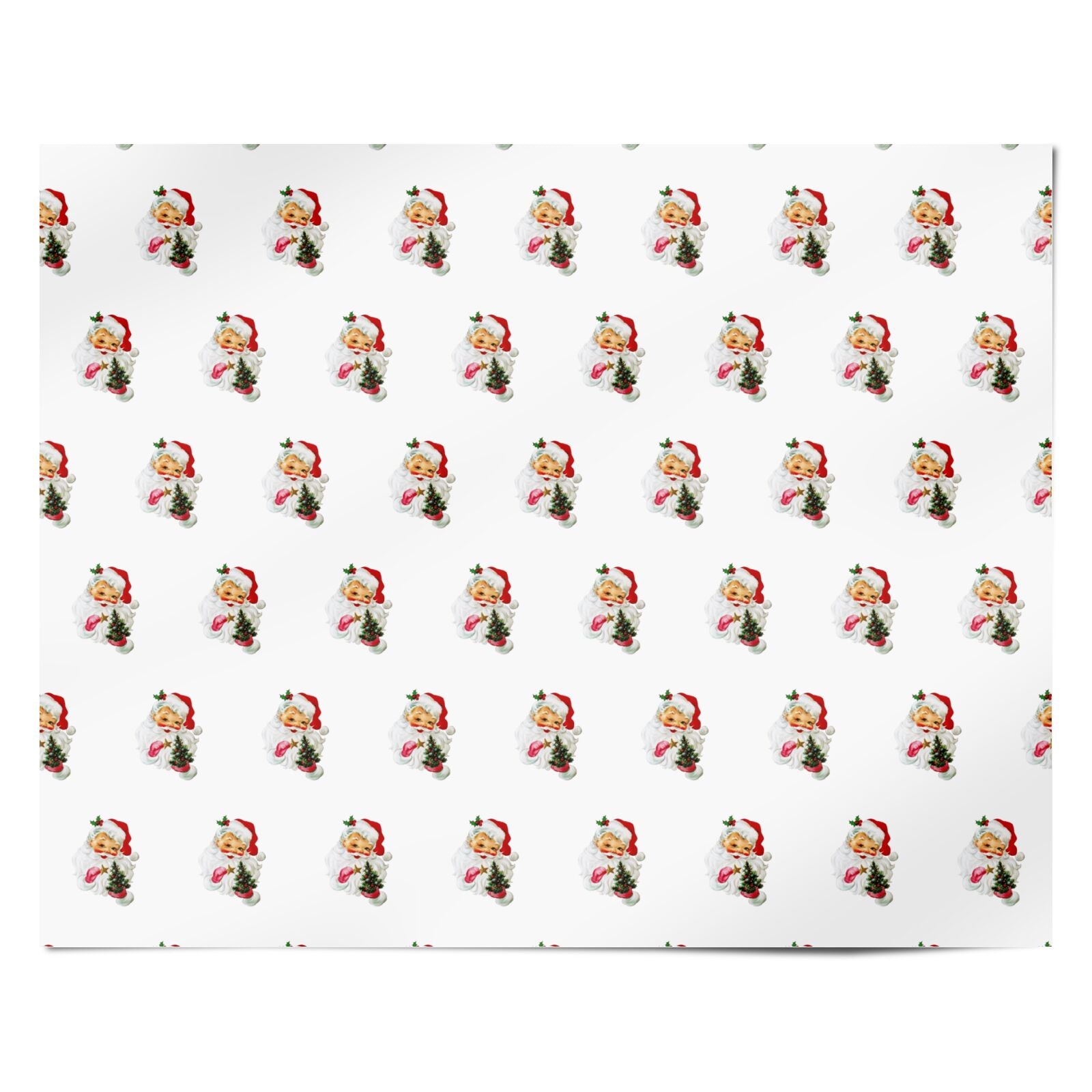 Retro Santa Face Personalised Wrapping Paper Alternative