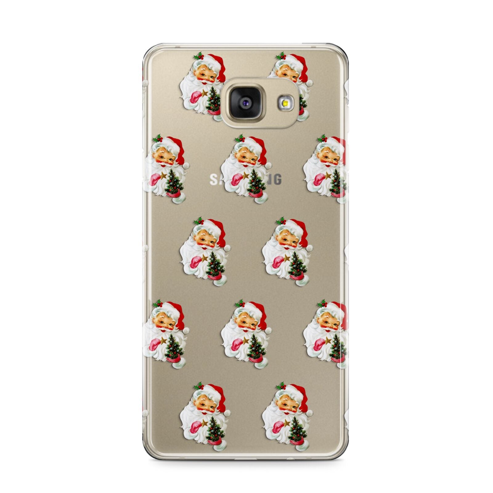 Retro Santa Face Samsung Galaxy A9 2016 Case on gold phone