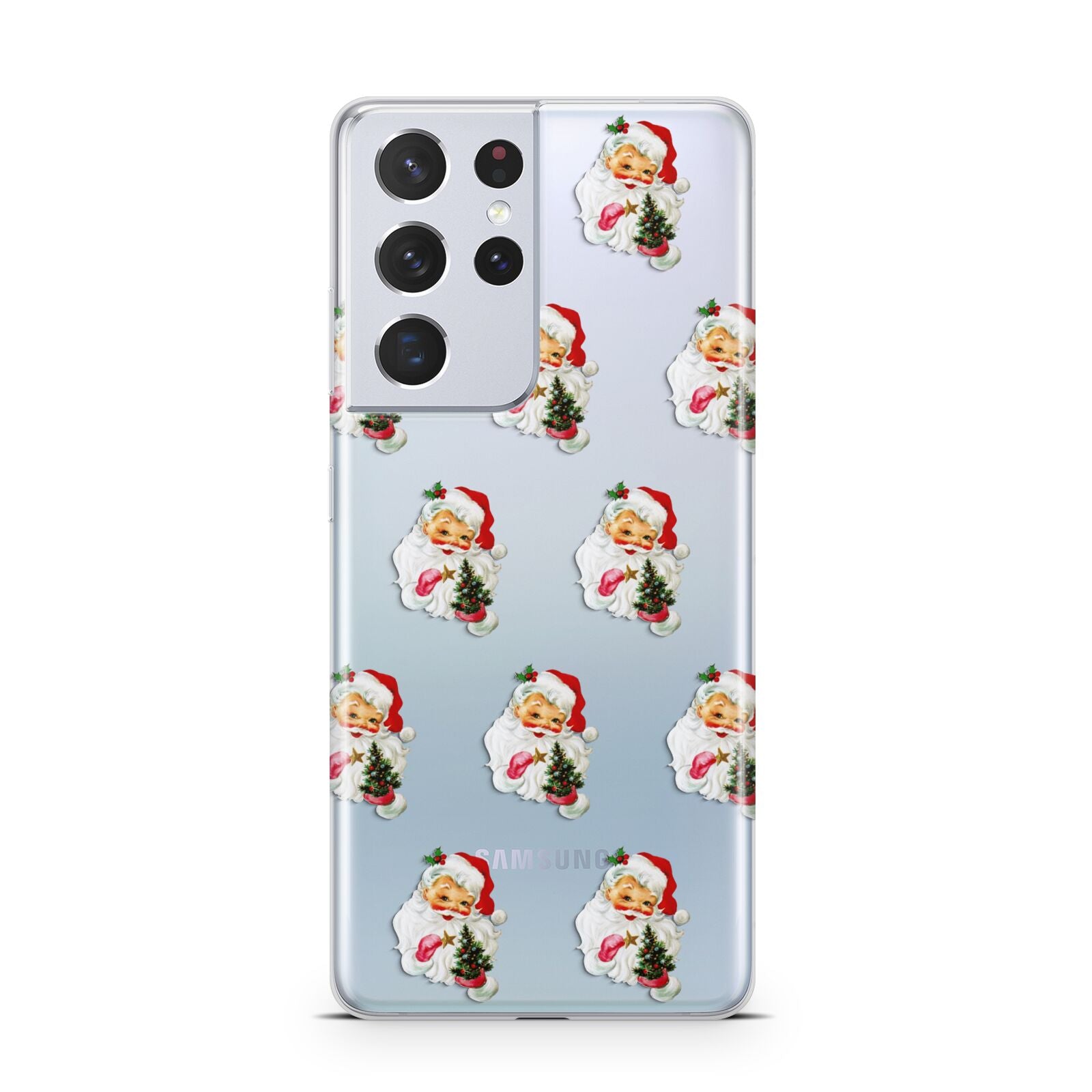 Retro Santa Face Samsung S21 Ultra Case