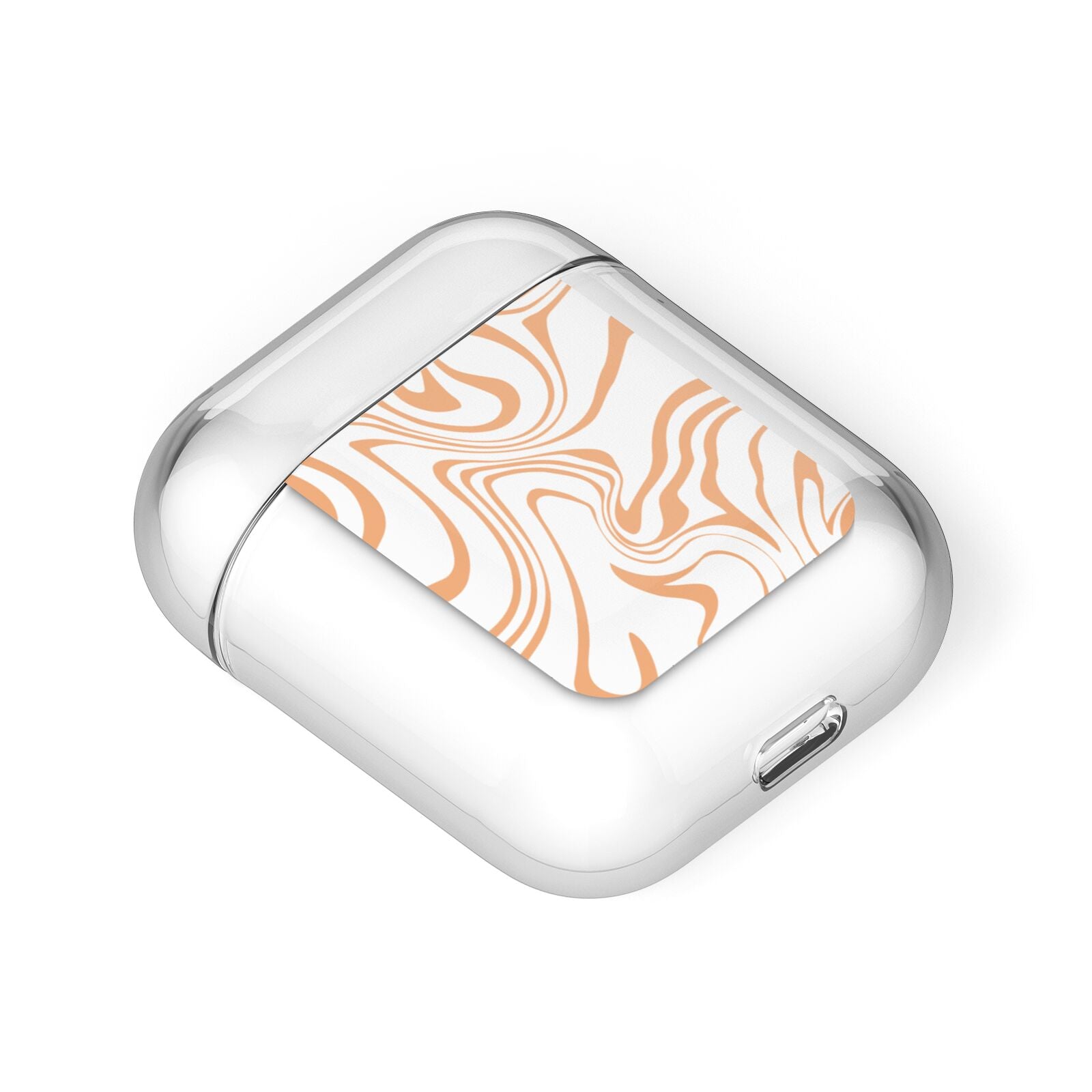 Retro Swirl AirPods Case Laid Flat