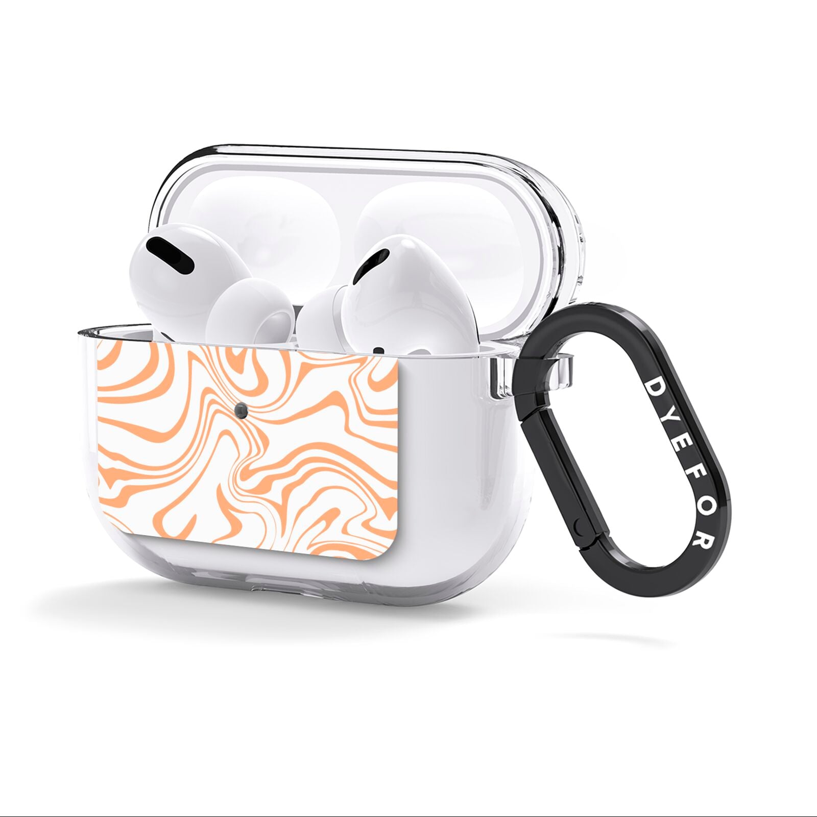 Retro Swirl AirPods Clear Case 3rd Gen Side Image