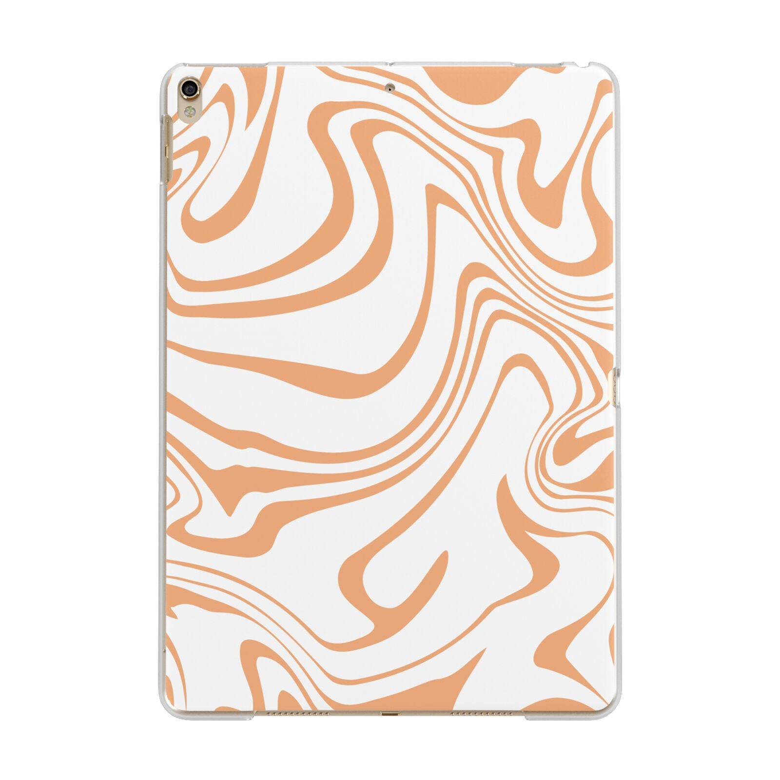 Retro Swirl Apple iPad Gold Case