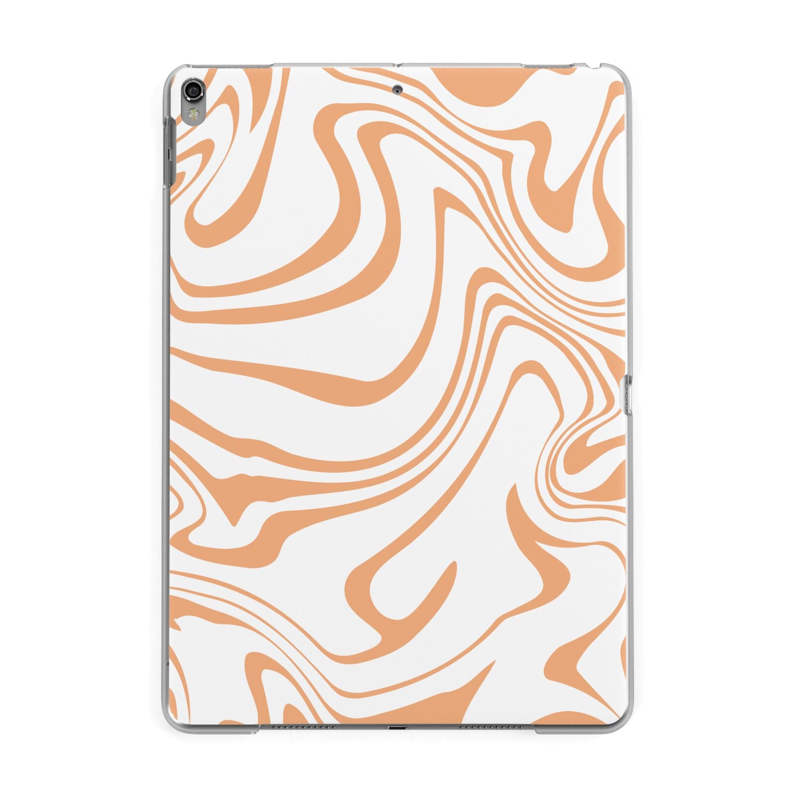 Retro Swirl Apple iPad Grey Case