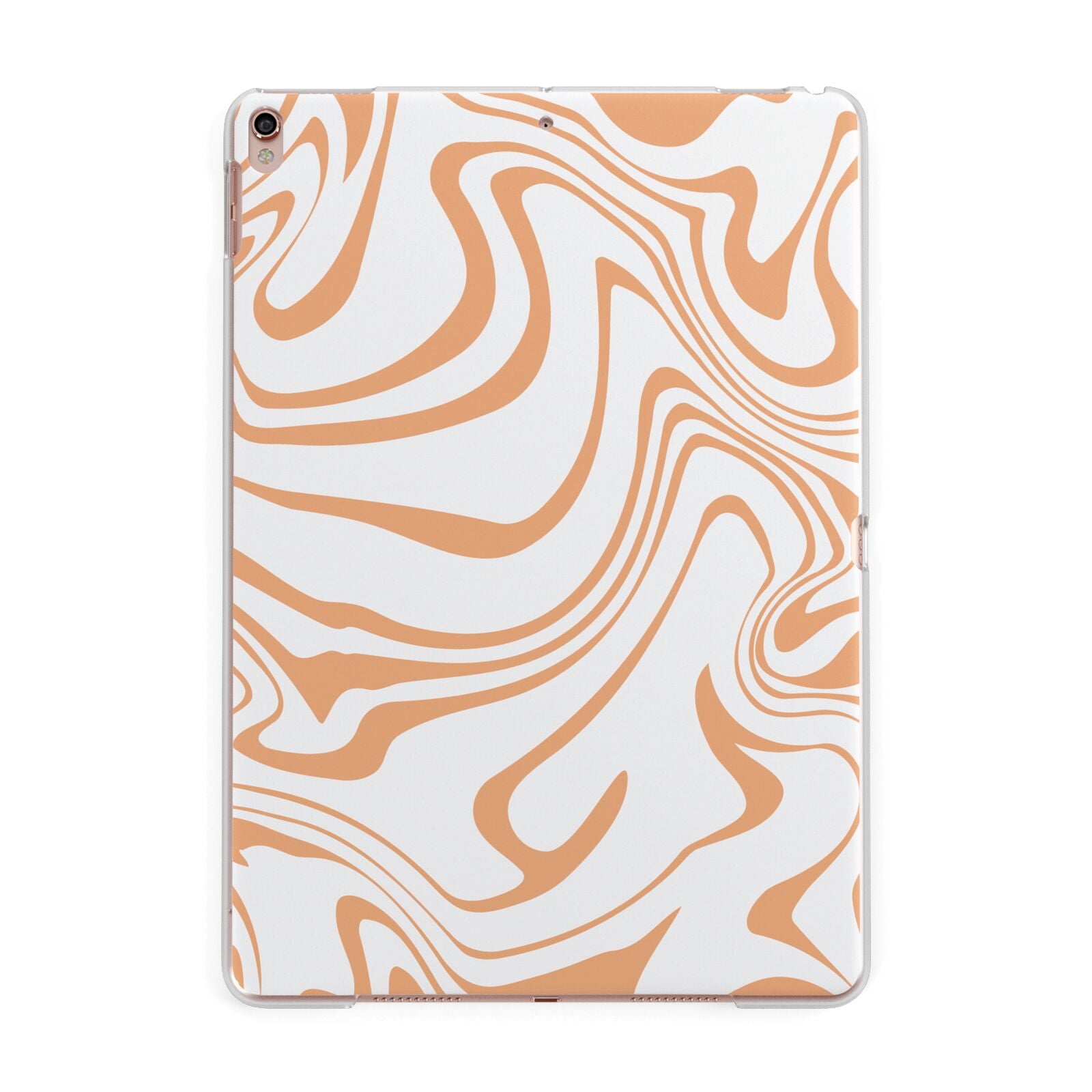 Retro Swirl Apple iPad Rose Gold Case