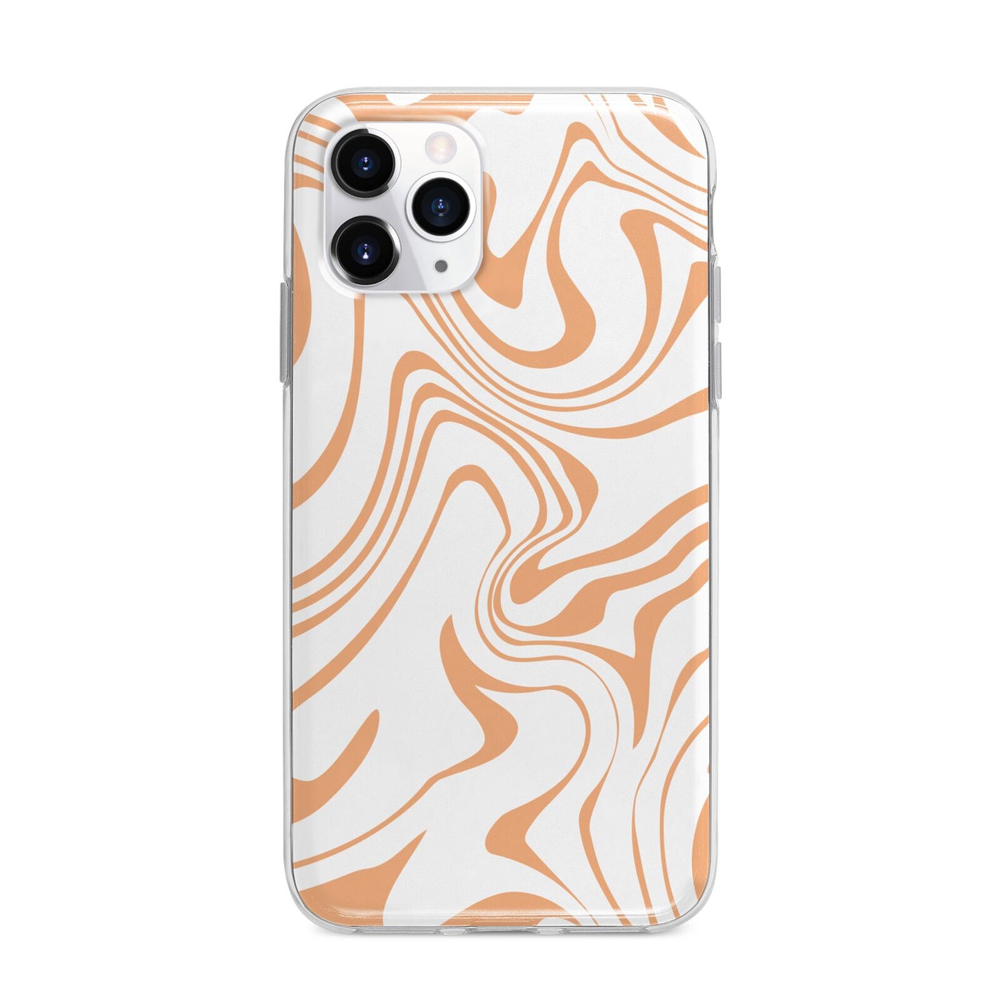 Retro Swirl Apple iPhone 11 Pro Max in Silver with Bumper Case