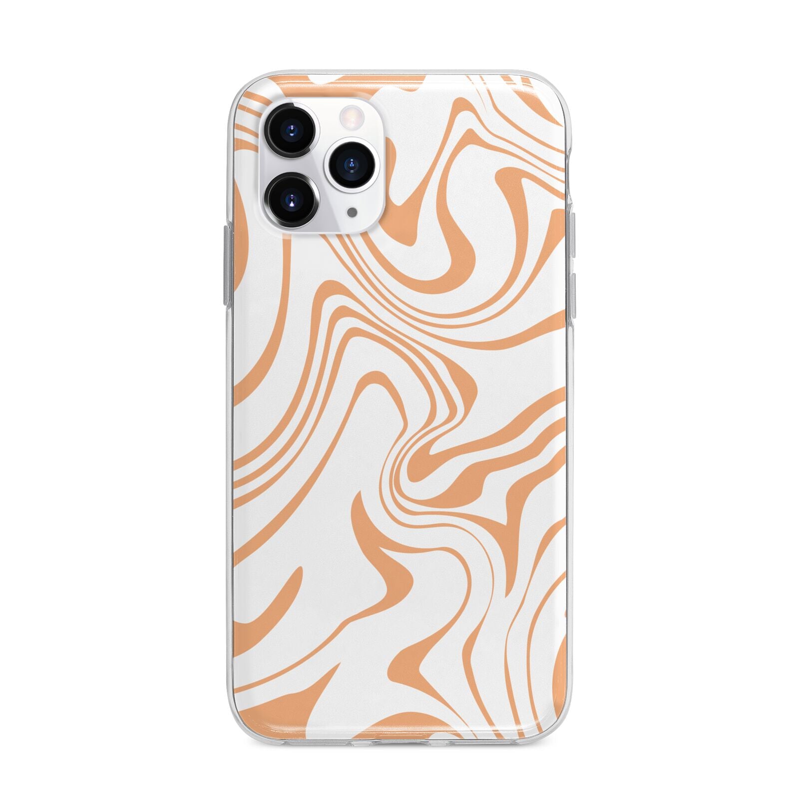 Retro Swirl Apple iPhone 11 Pro in Silver with Bumper Case