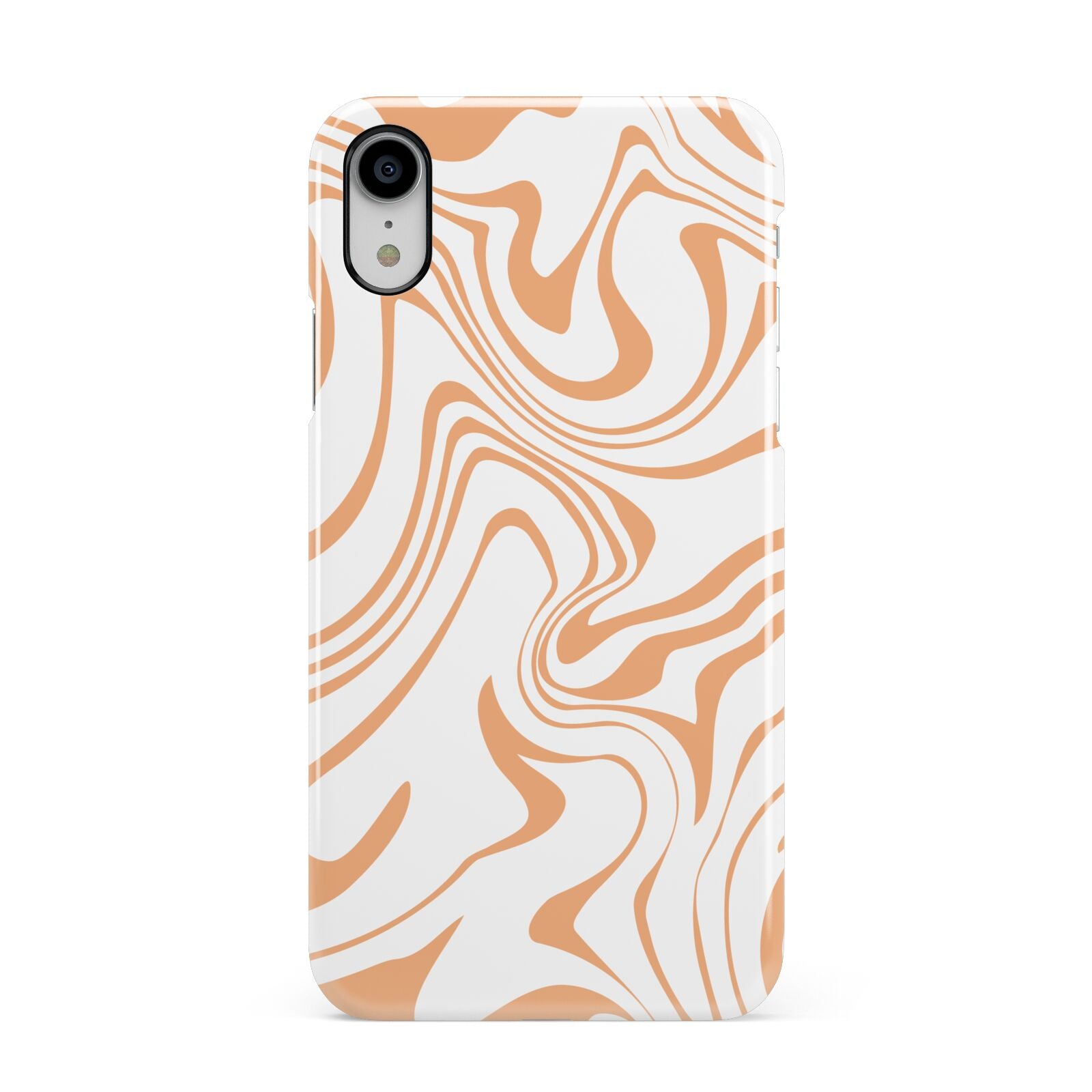 Retro Swirl Apple iPhone XR White 3D Snap Case