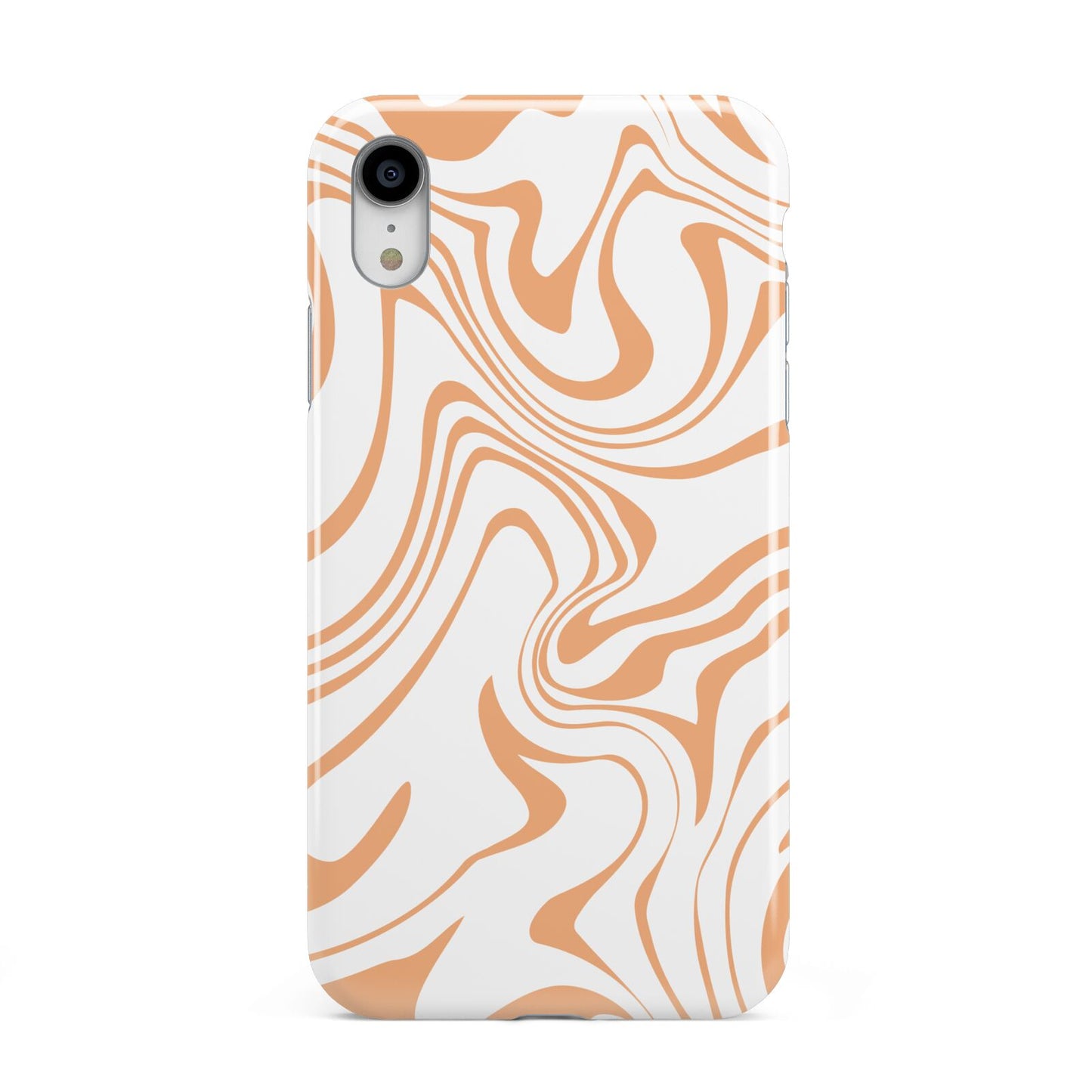 Retro Swirl Apple iPhone XR White 3D Tough Case