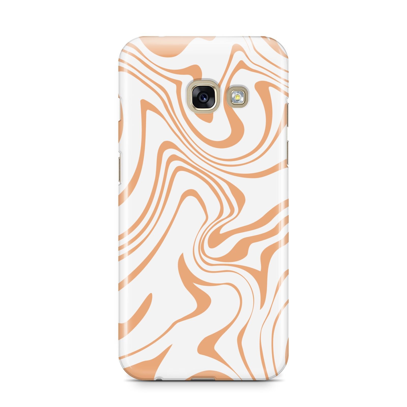 Retro Swirl Samsung Galaxy A3 2017 Case on gold phone