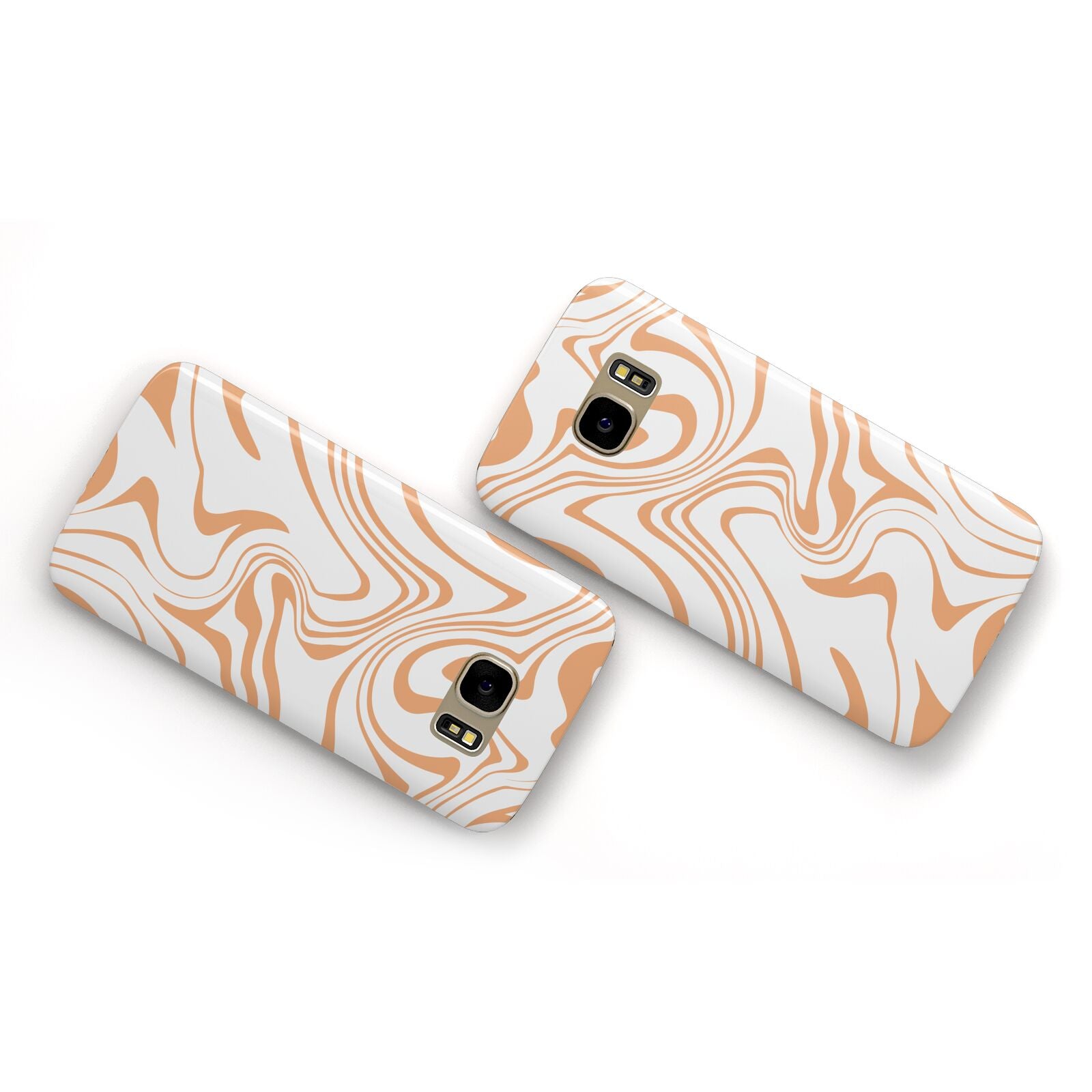 Retro Swirl Samsung Galaxy Case Flat Overview