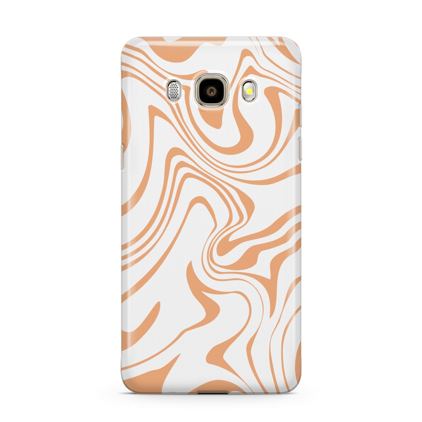 Retro Swirl Samsung Galaxy J7 2016 Case on gold phone