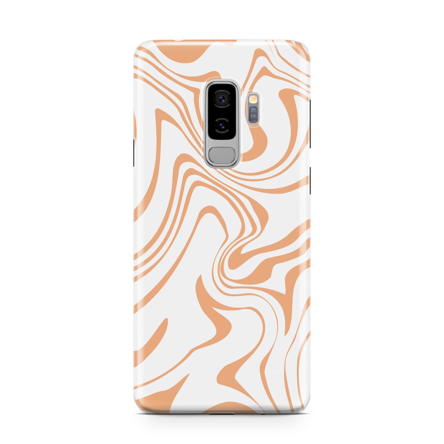 Retro Swirl Samsung Galaxy S9 Plus Case on Silver phone