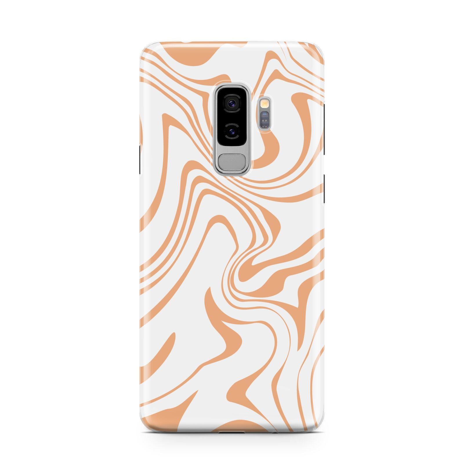 Retro Swirl Samsung Galaxy S9 Plus Case on Silver phone