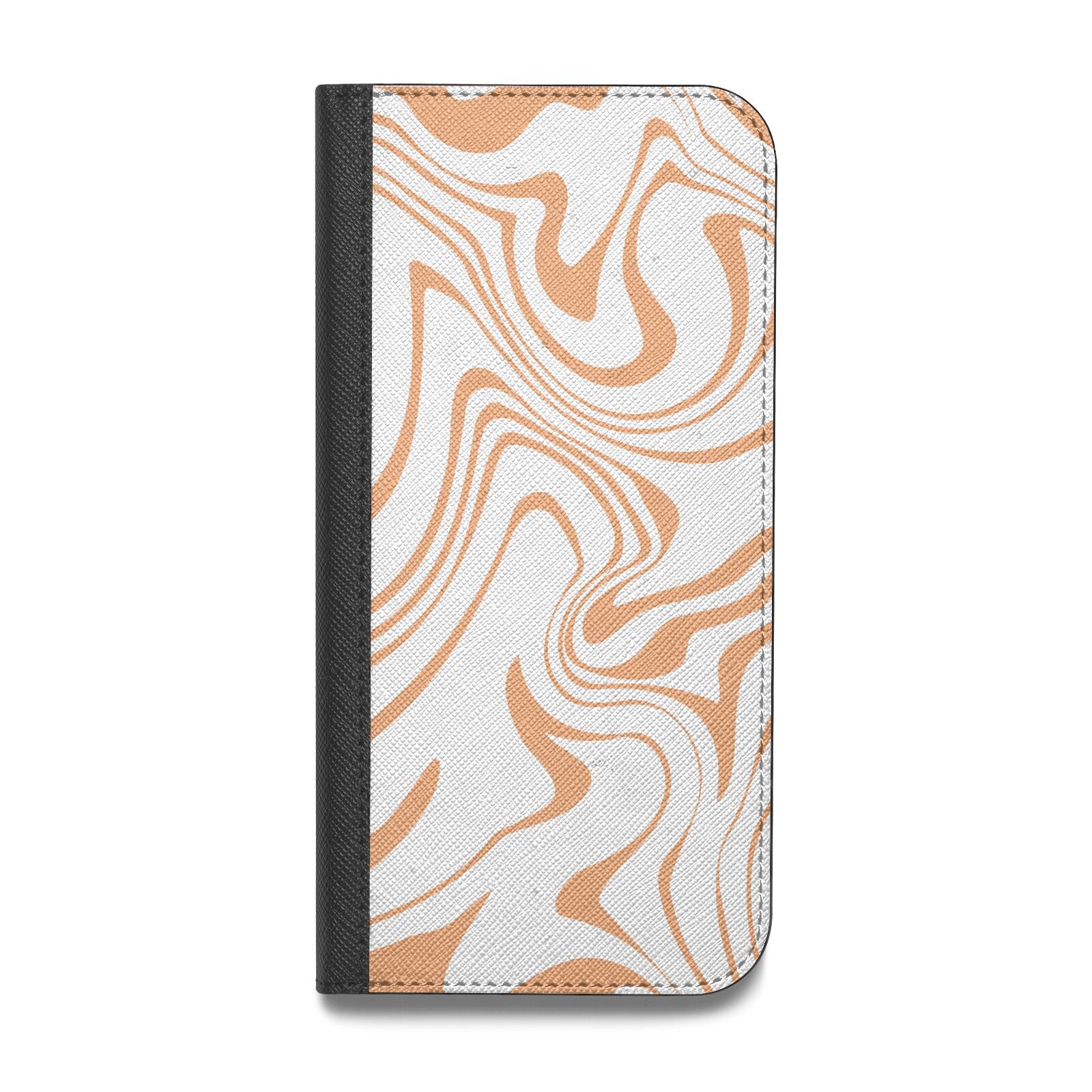 Retro Swirl Vegan Leather Flip iPhone Case