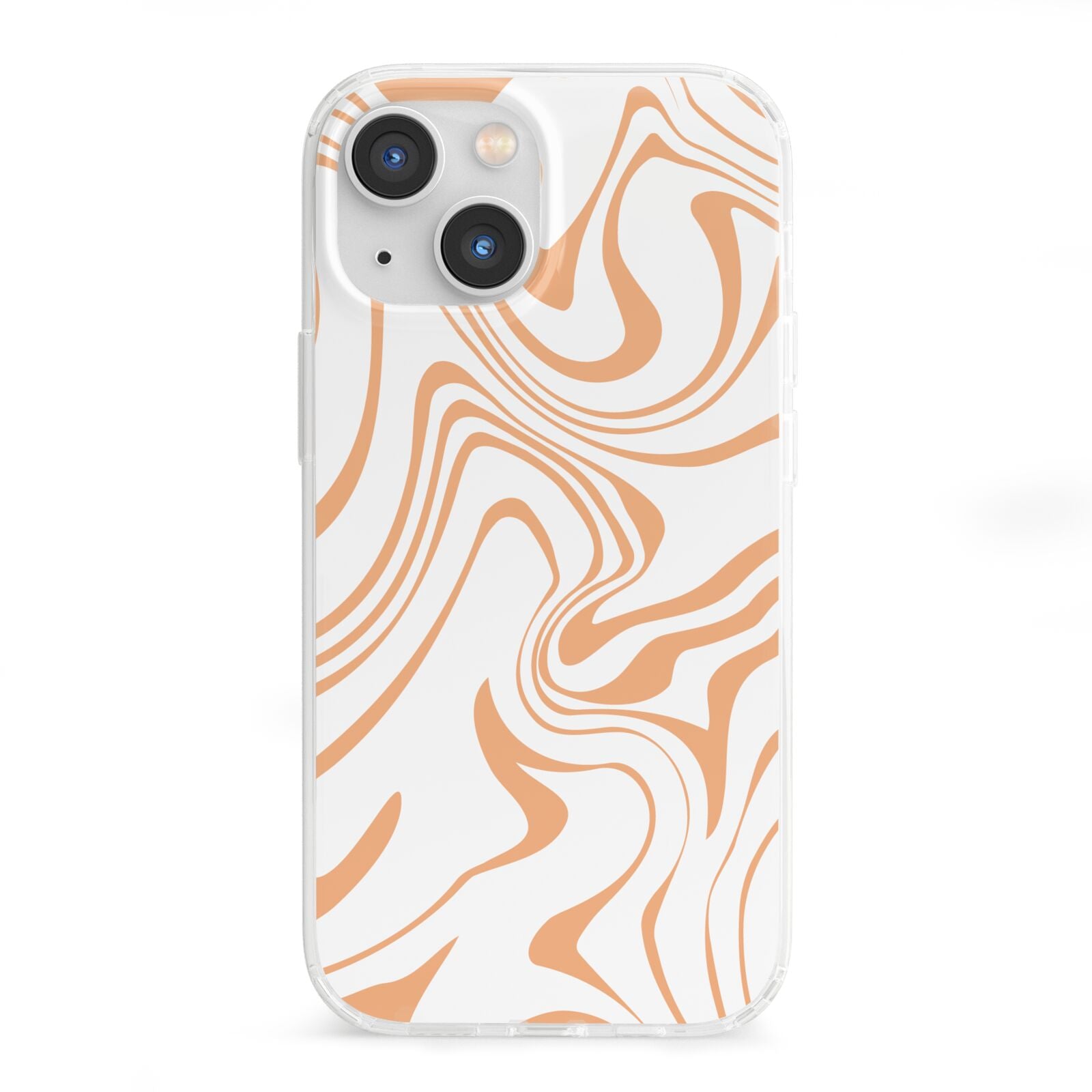 Retro Swirl iPhone 13 Mini Clear Bumper Case