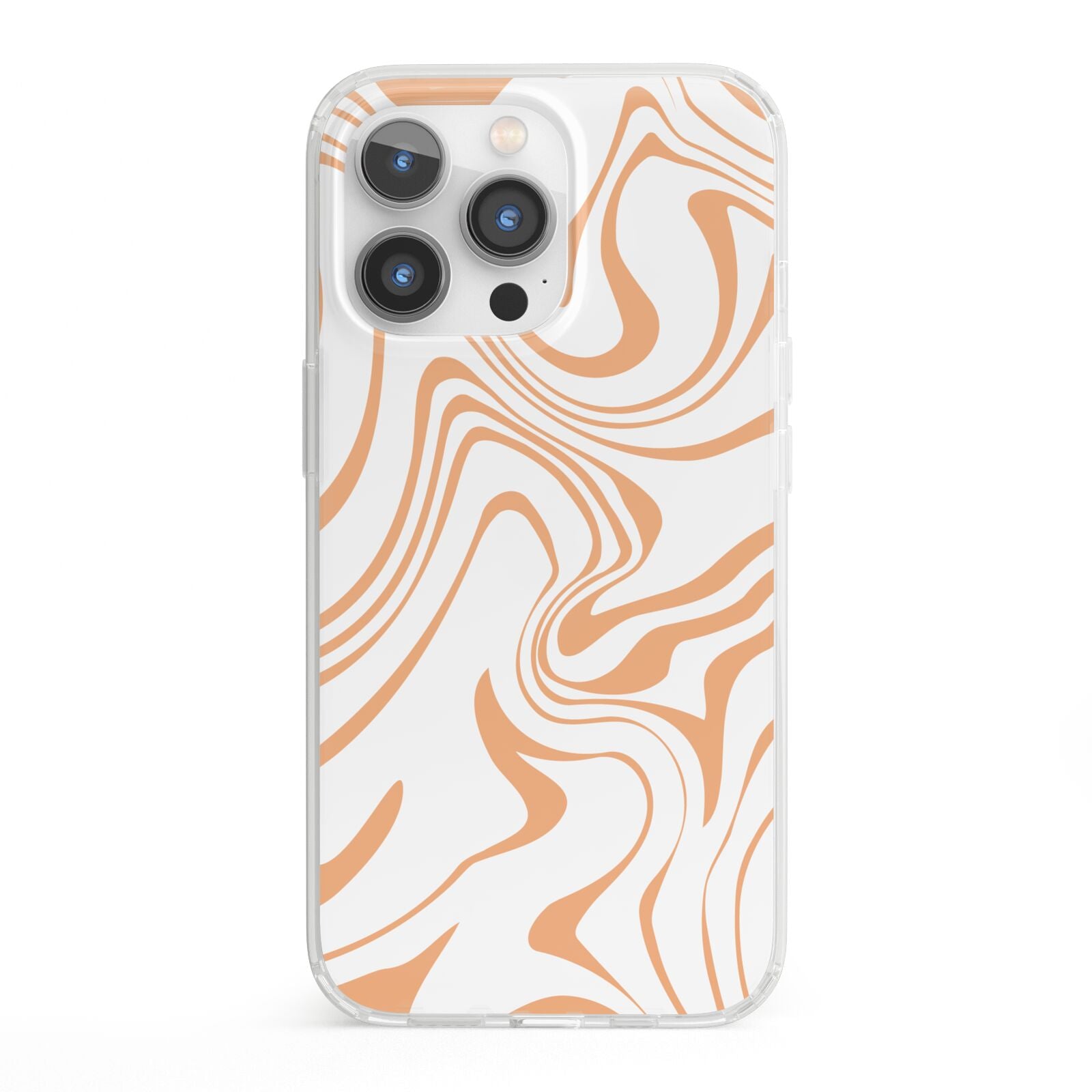 Retro Swirl iPhone 13 Pro Clear Bumper Case