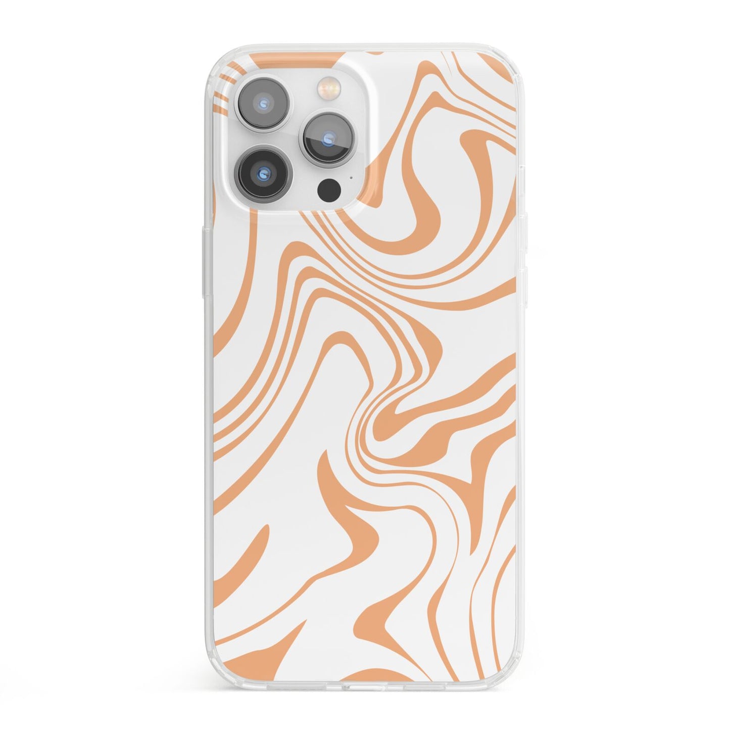 Retro Swirl iPhone 13 Pro Max Clear Bumper Case