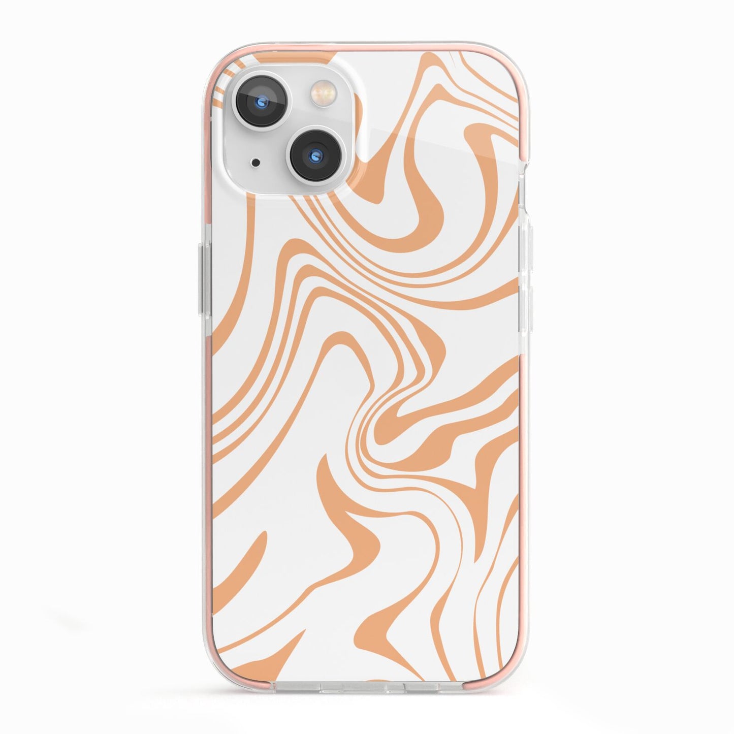 Retro Swirl iPhone 13 TPU Impact Case with Pink Edges