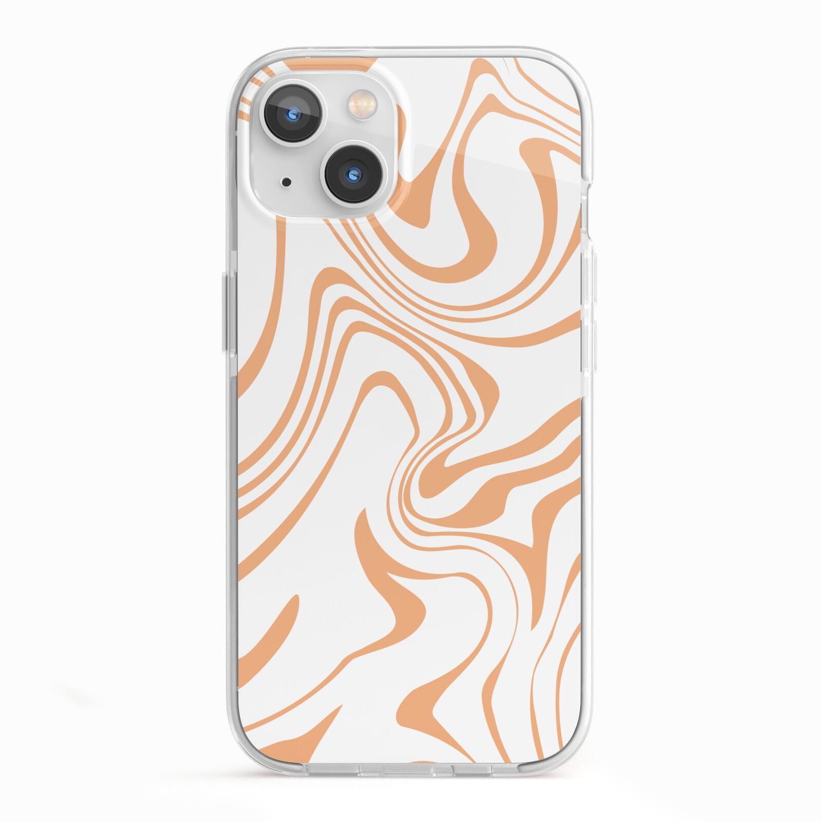 Retro Swirl iPhone 13 TPU Impact Case with White Edges