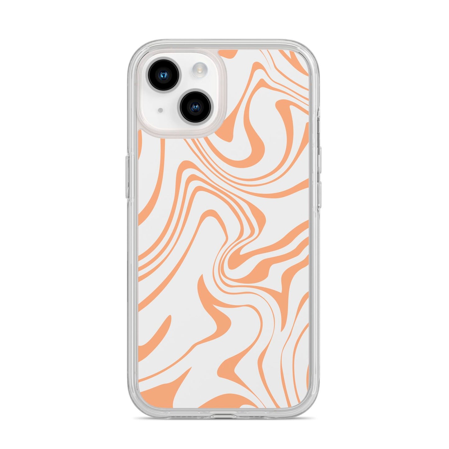 Retro Swirl iPhone 14 Clear Tough Case Starlight