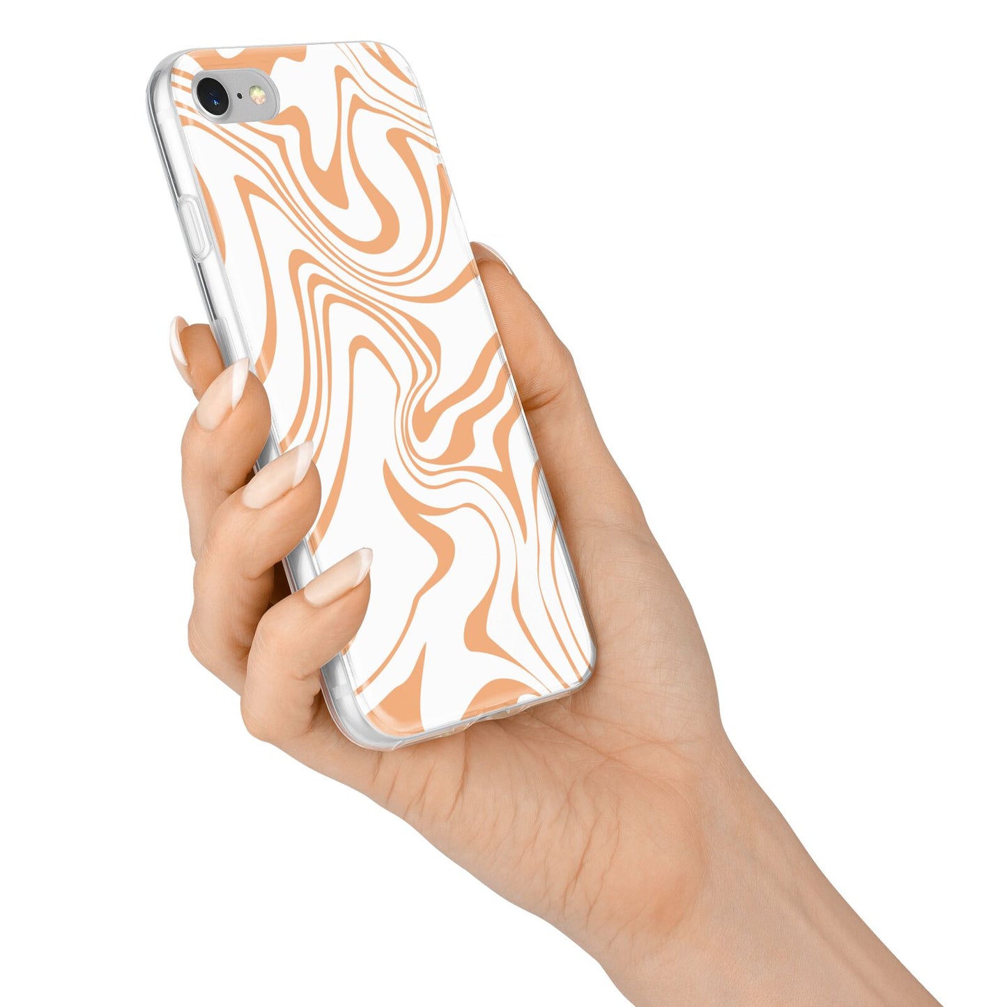 Retro Swirl iPhone 7 Bumper Case on Silver iPhone Alternative Image