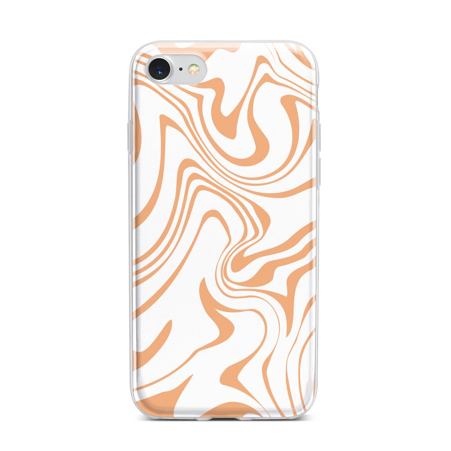 Retro Swirl iPhone 7 Bumper Case on Silver iPhone