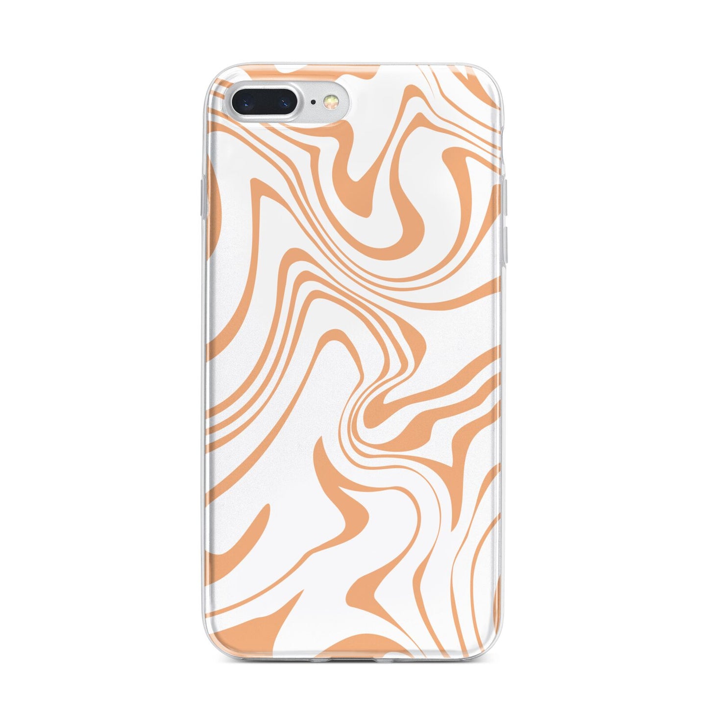 Retro Swirl iPhone 7 Plus Bumper Case on Silver iPhone