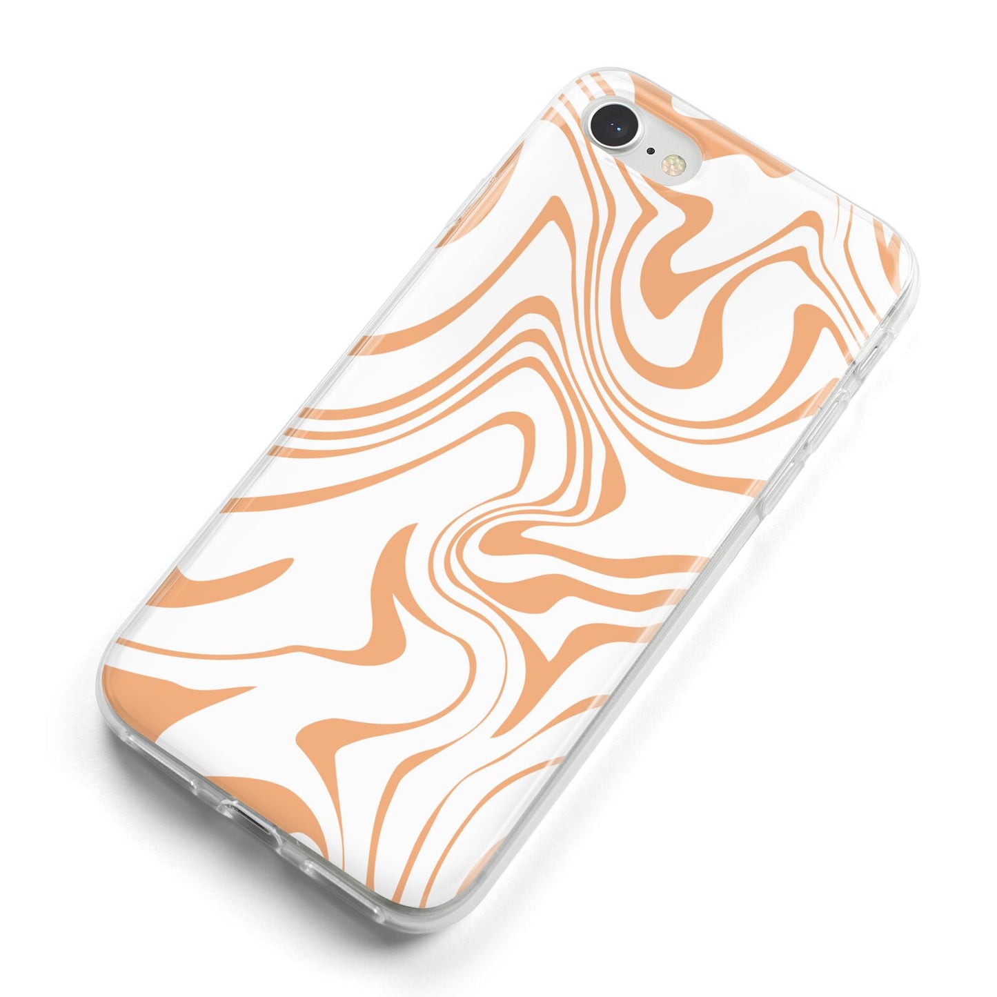 Retro Swirl iPhone 8 Bumper Case on Silver iPhone Alternative Image