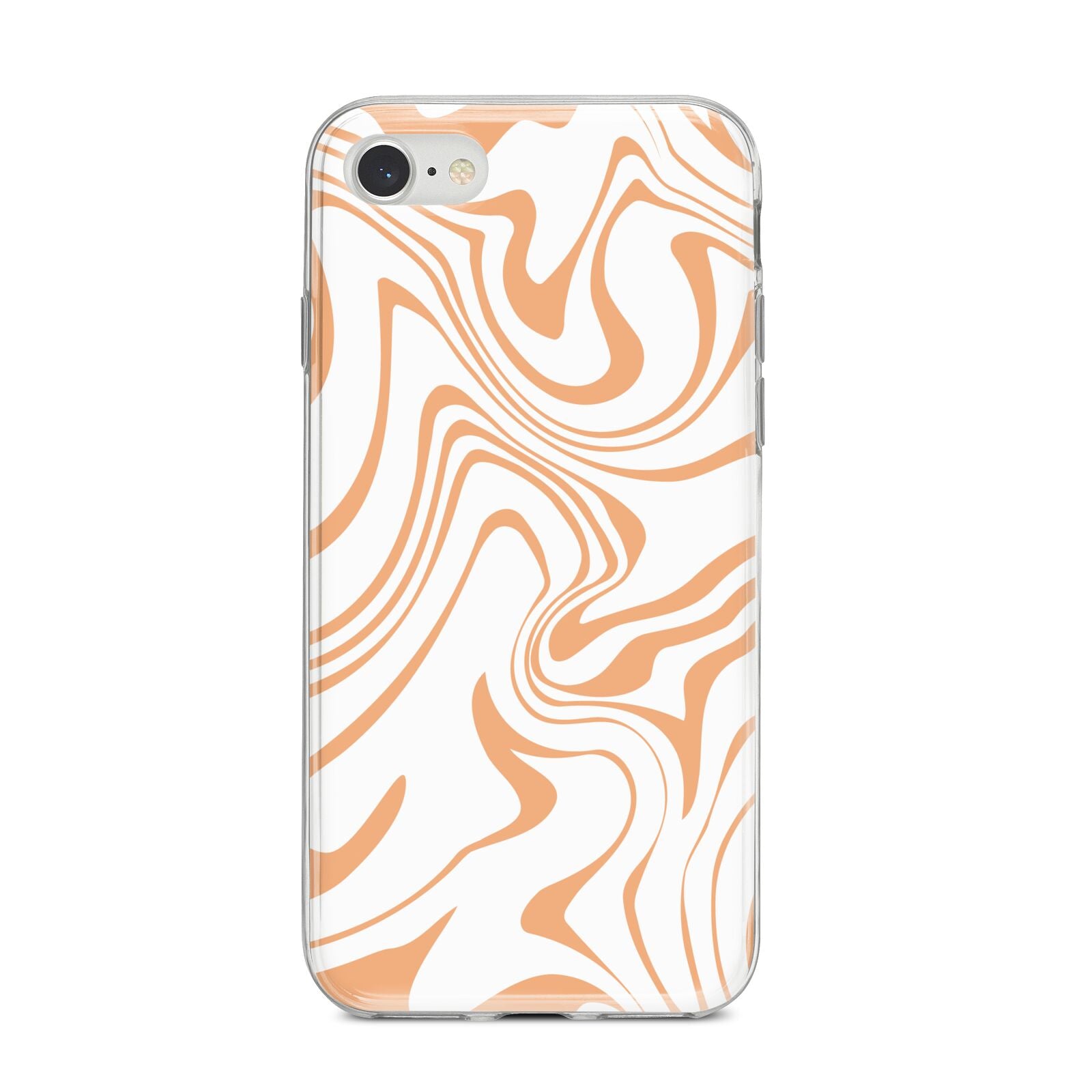 Retro Swirl iPhone 8 Bumper Case on Silver iPhone