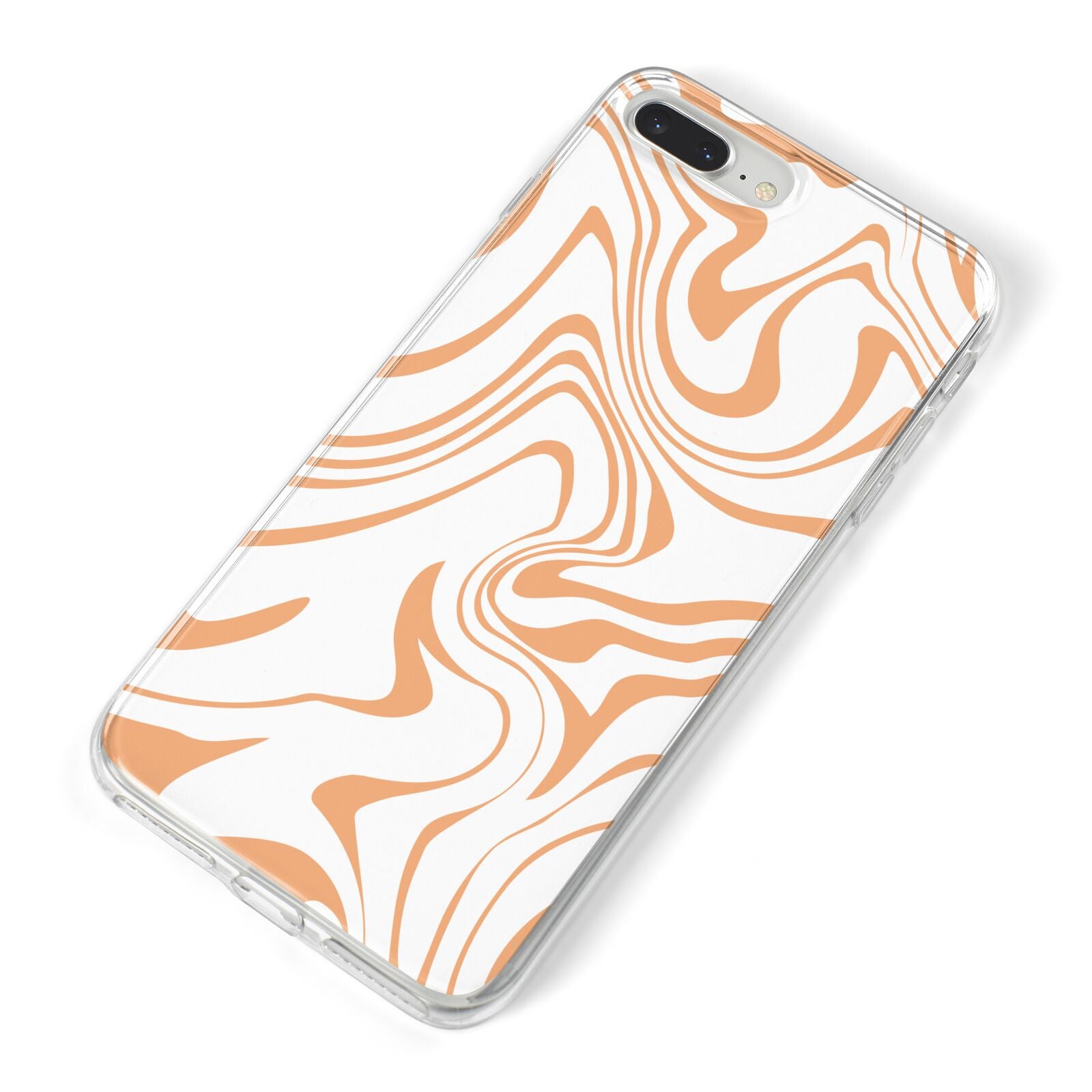 Retro Swirl iPhone 8 Plus Bumper Case on Silver iPhone Alternative Image