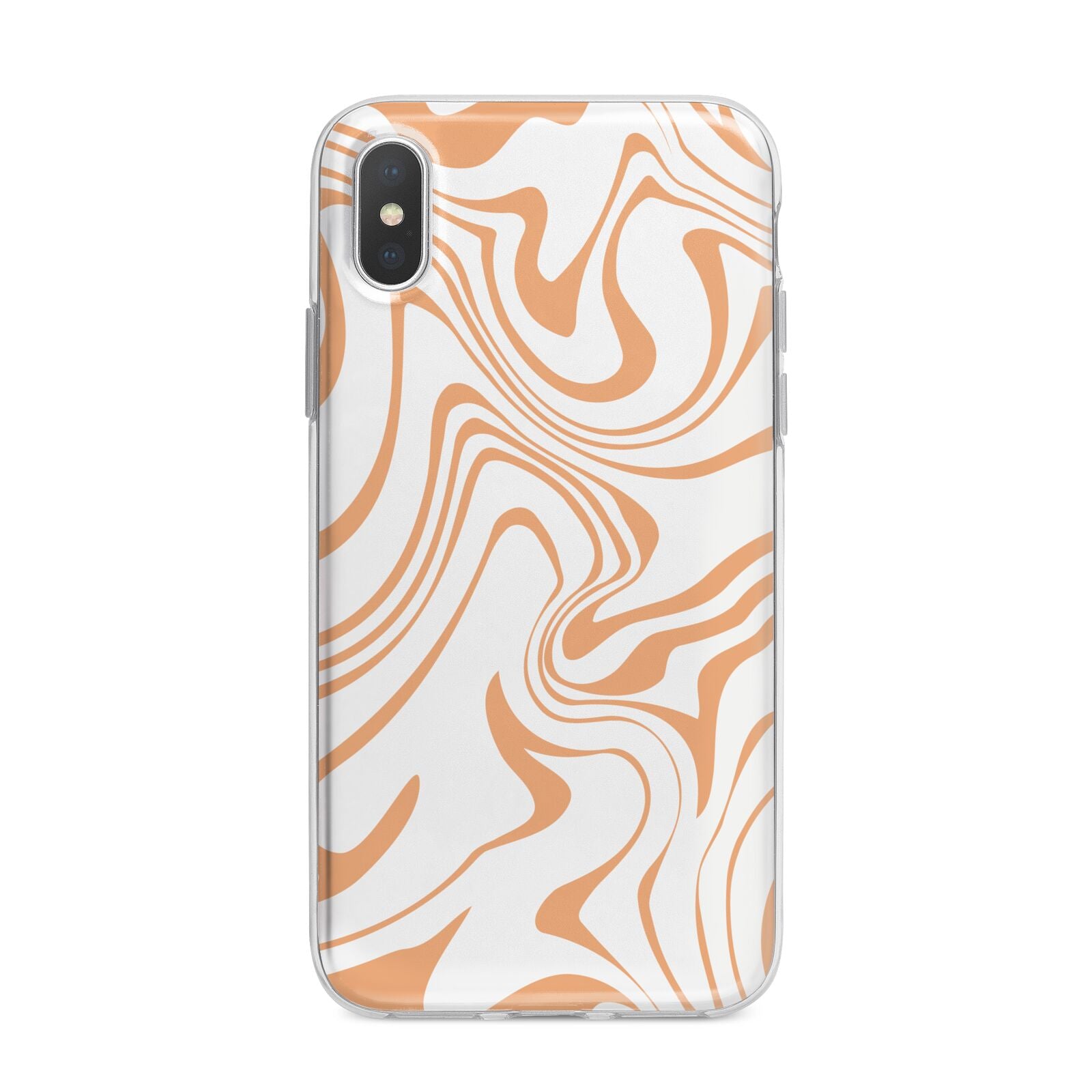 Retro Swirl iPhone X Bumper Case on Silver iPhone Alternative Image 1