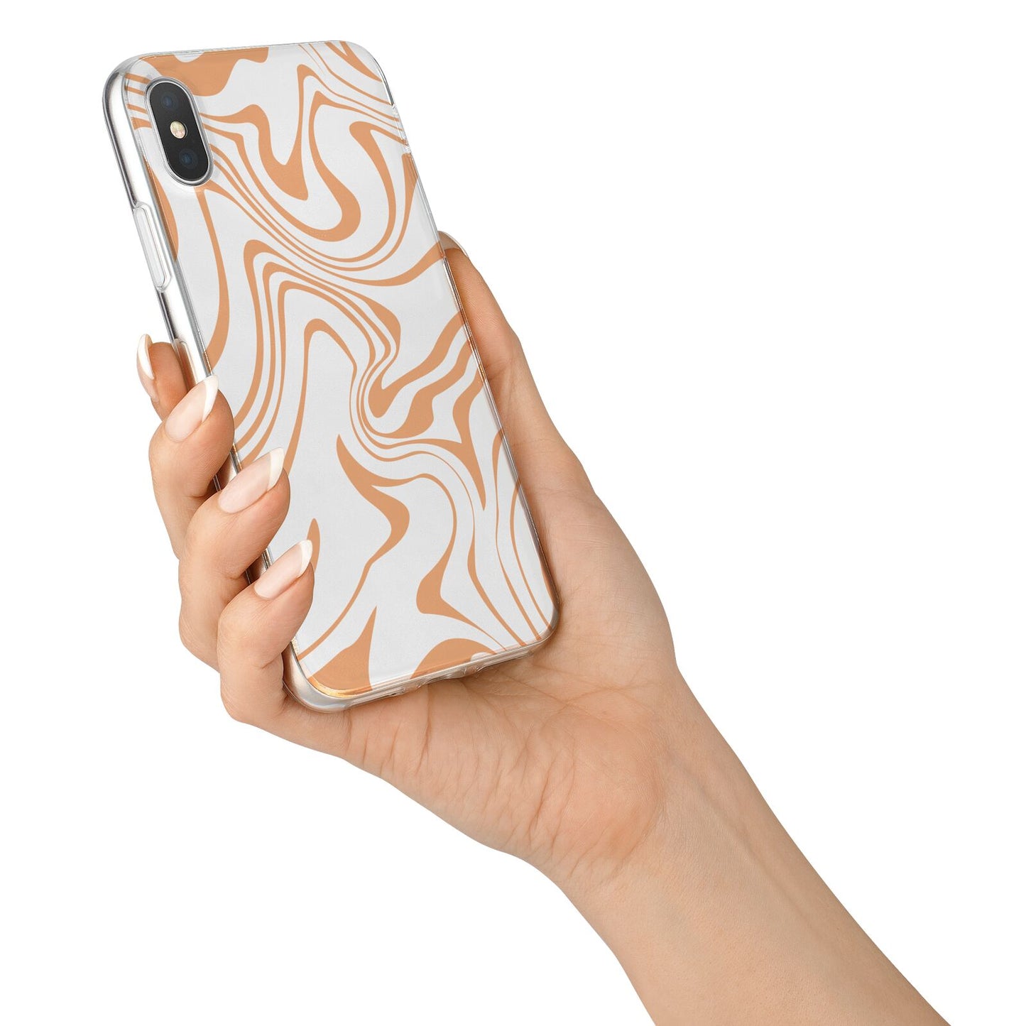 Retro Swirl iPhone X Bumper Case on Silver iPhone Alternative Image 2