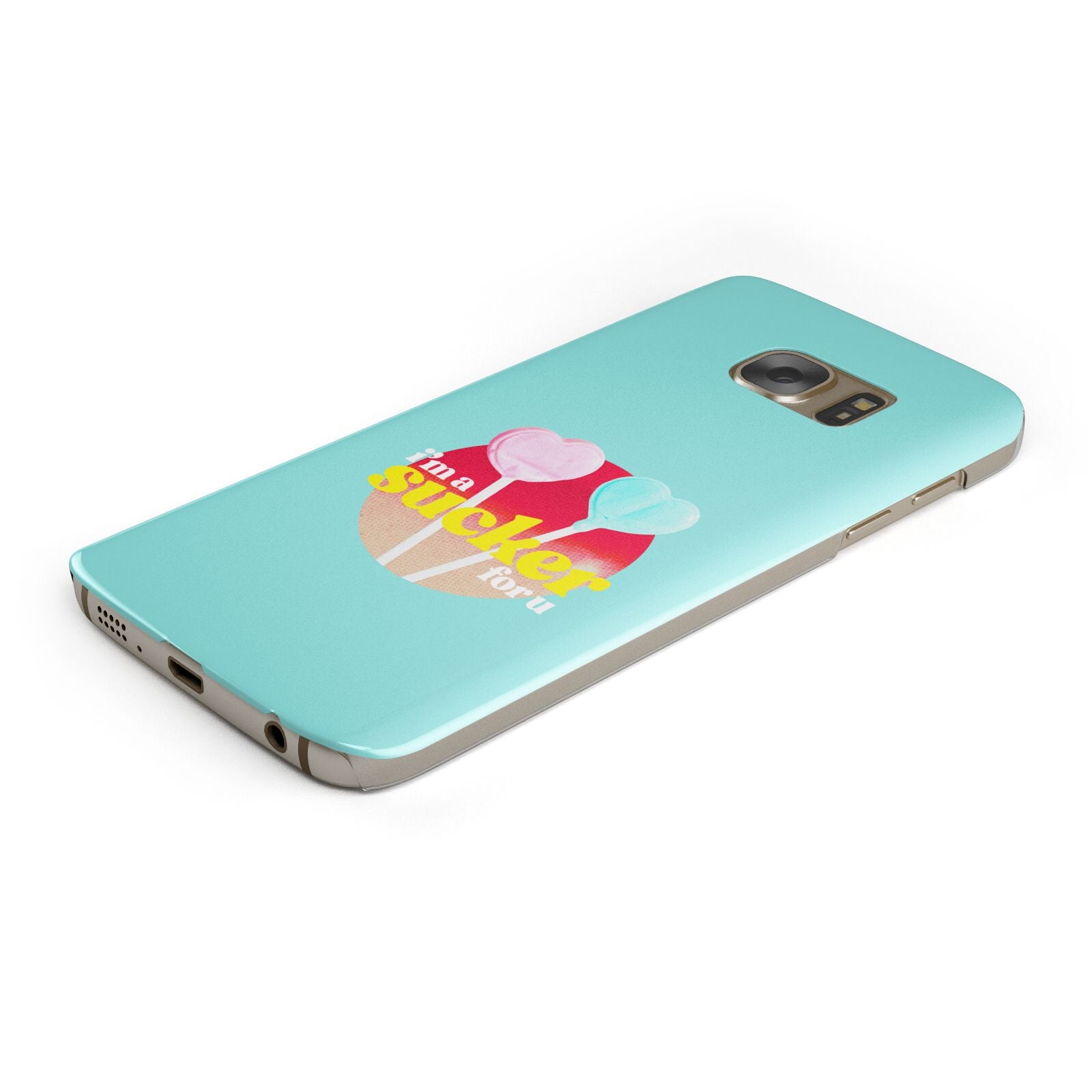 Retro Valentine Protective Samsung Galaxy Case Angled Image