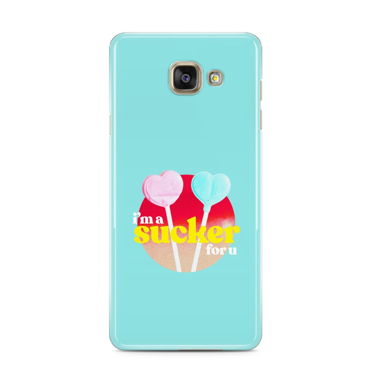 Retro Valentine Samsung Galaxy A3 2016 Case on gold phone